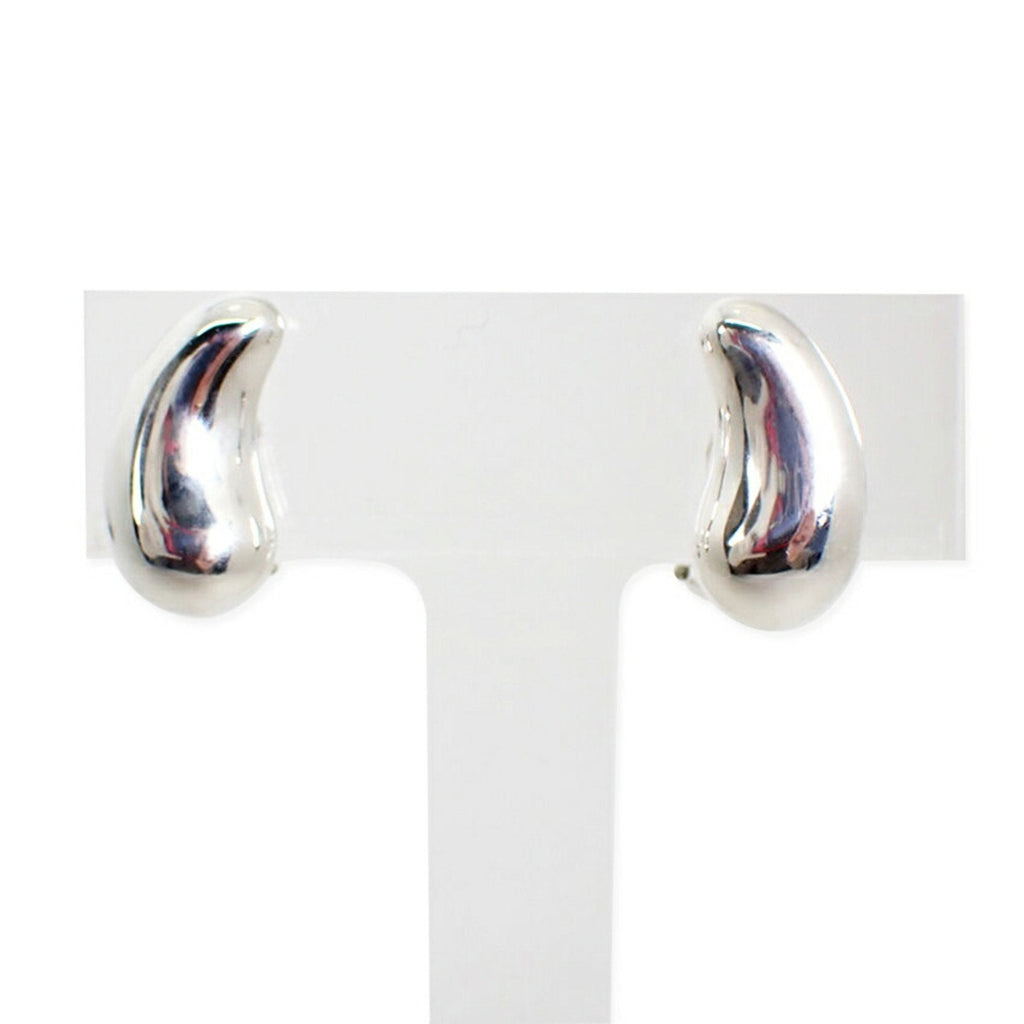 Bean Earrings Sterling Silver 18.7mm Sterling Silver