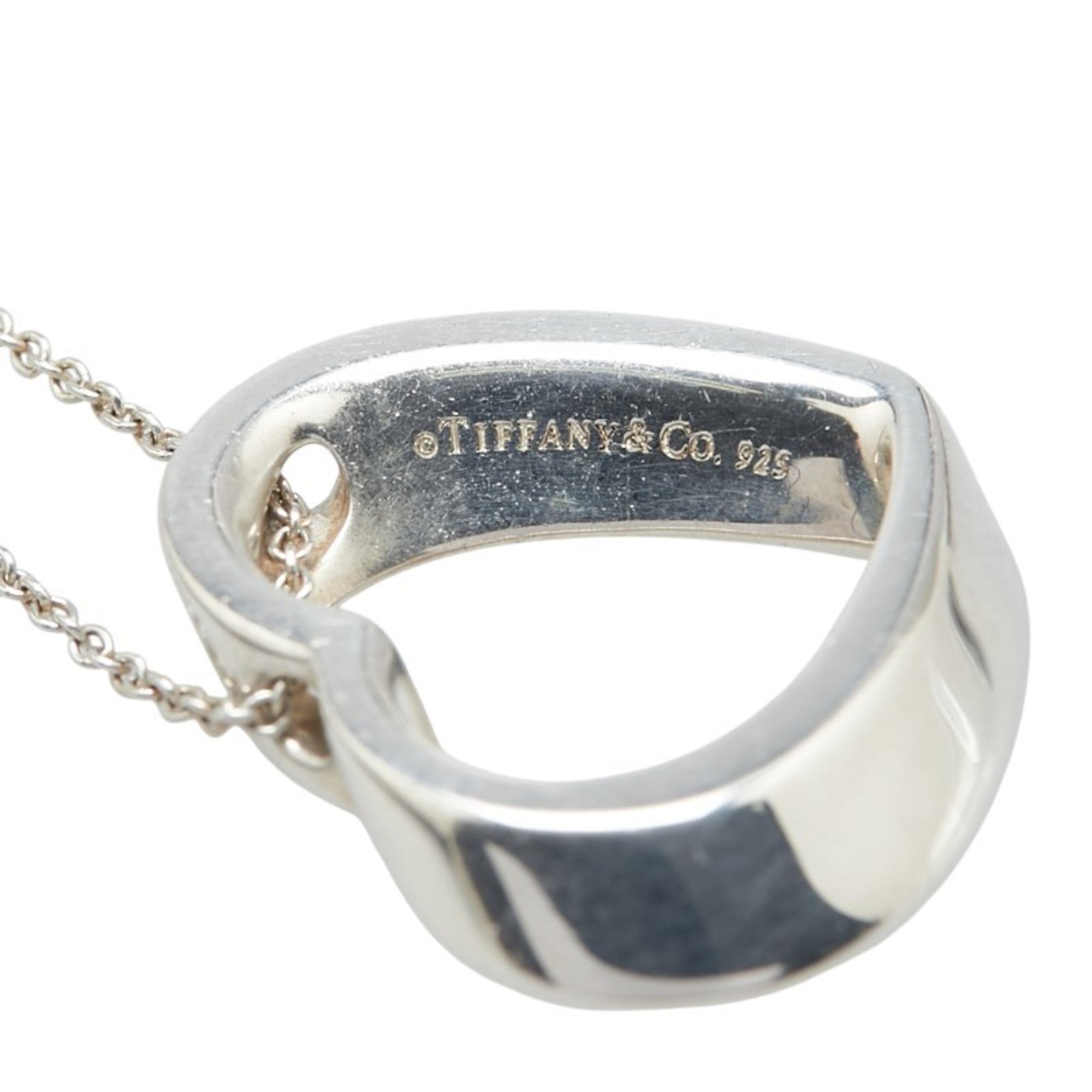 Geometric Heart Pendant Necklace Sterling Silver
