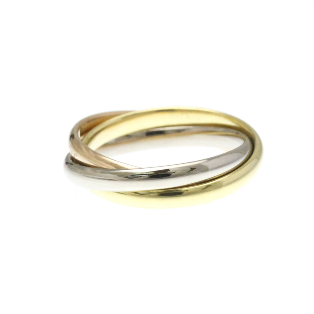 Vendome Louis Cartier Band Ring 18K Tricolor Gold