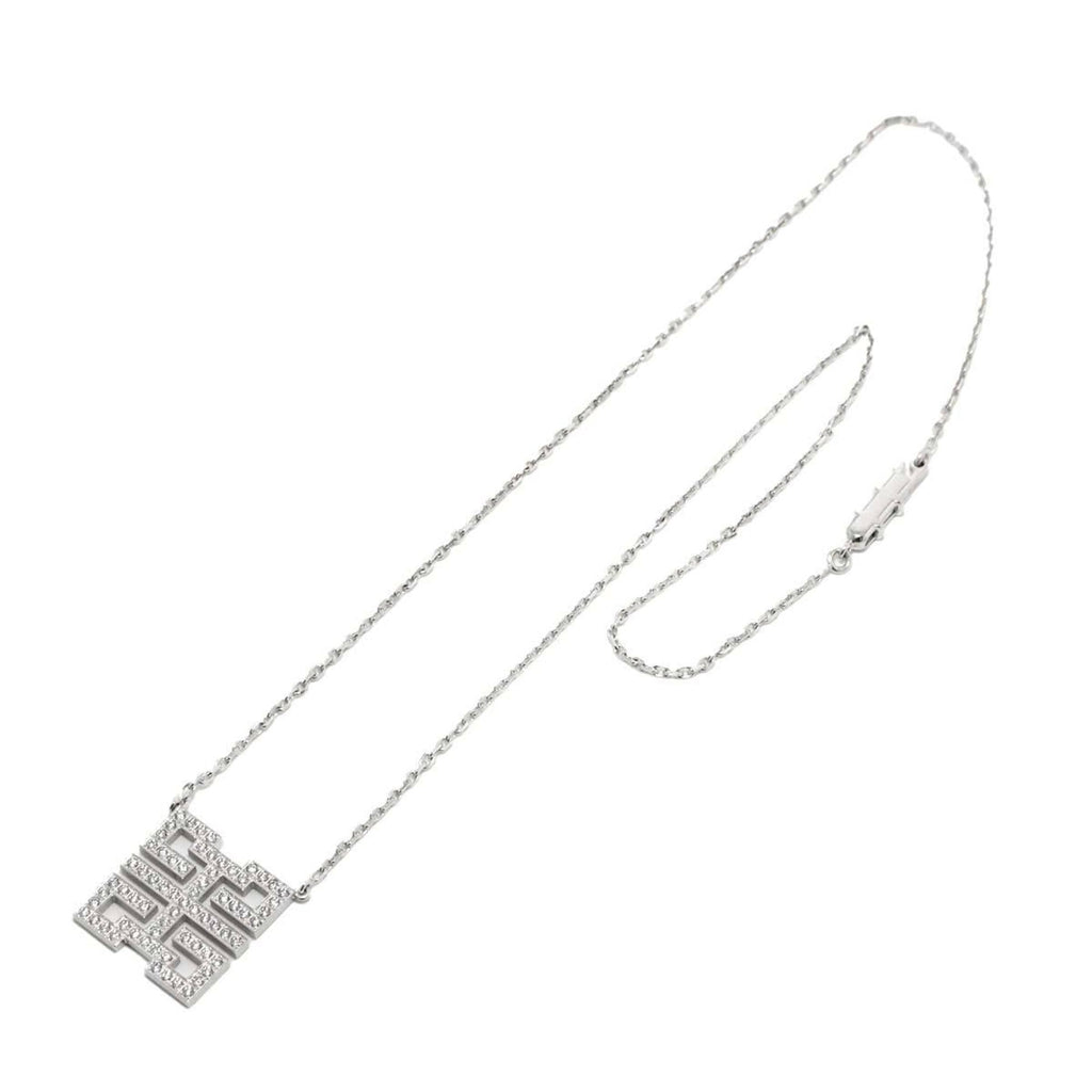 Dragon Pendant Necklace 18K White Gold Mini and Diamond