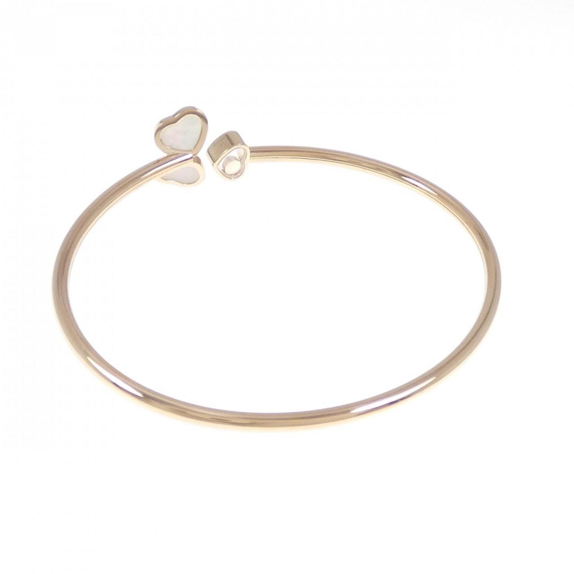 Happy Heart Wing Bangle 18K Rose Gold With Diamond and Mother of Pearl Bracelet