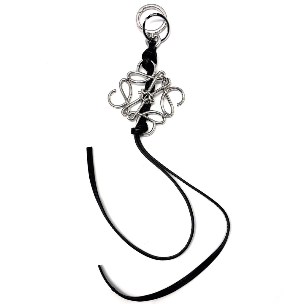 Charm Leather and Metal Black Handbag Charm