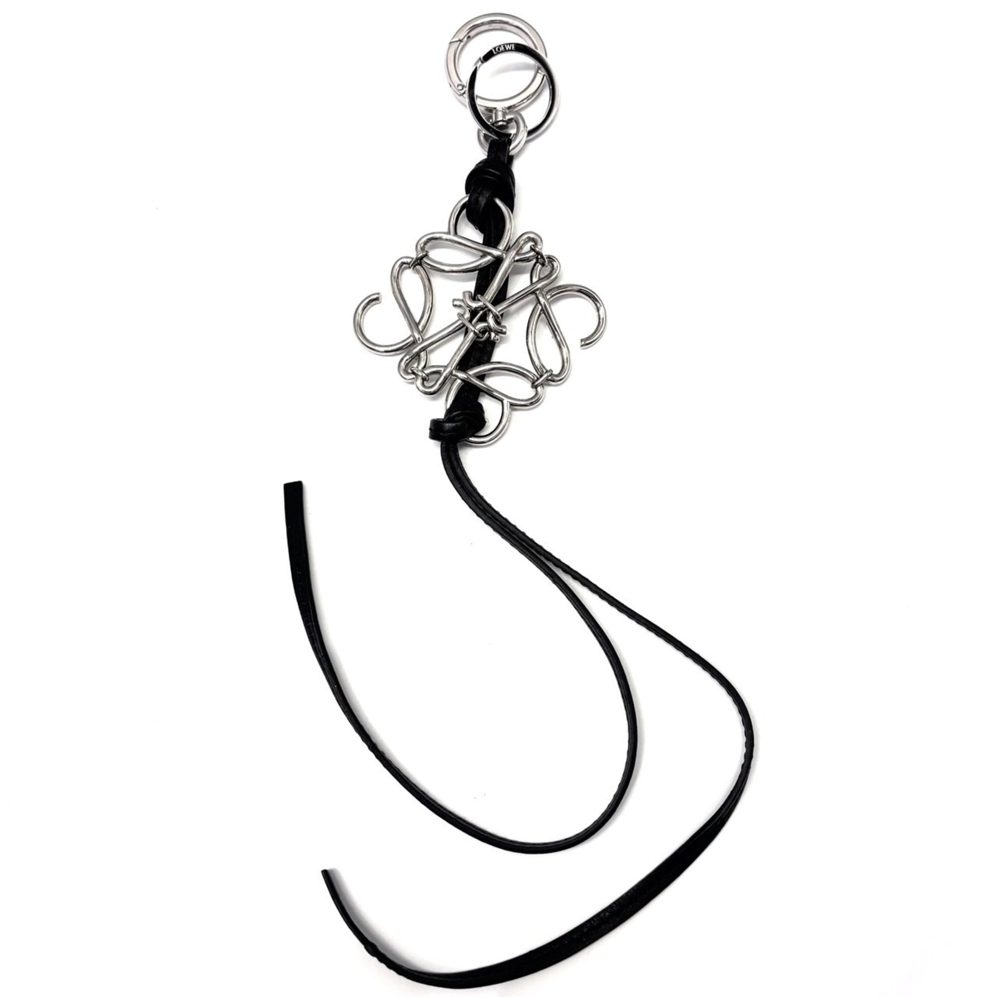 Charm Leather and Metal Black Handbag Charm