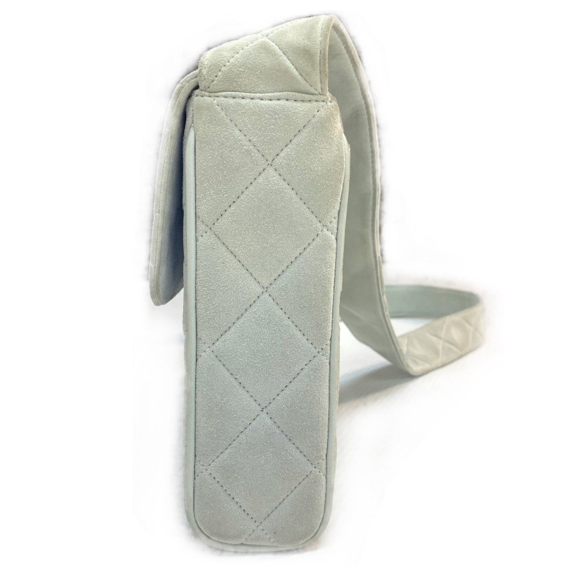 Vintage Backpack Quilted Suede Medium