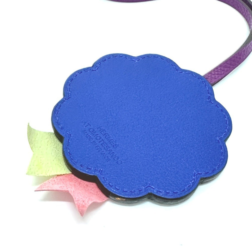 Charm Agneau Milo and Epsom Leather Purple Handbag Charm