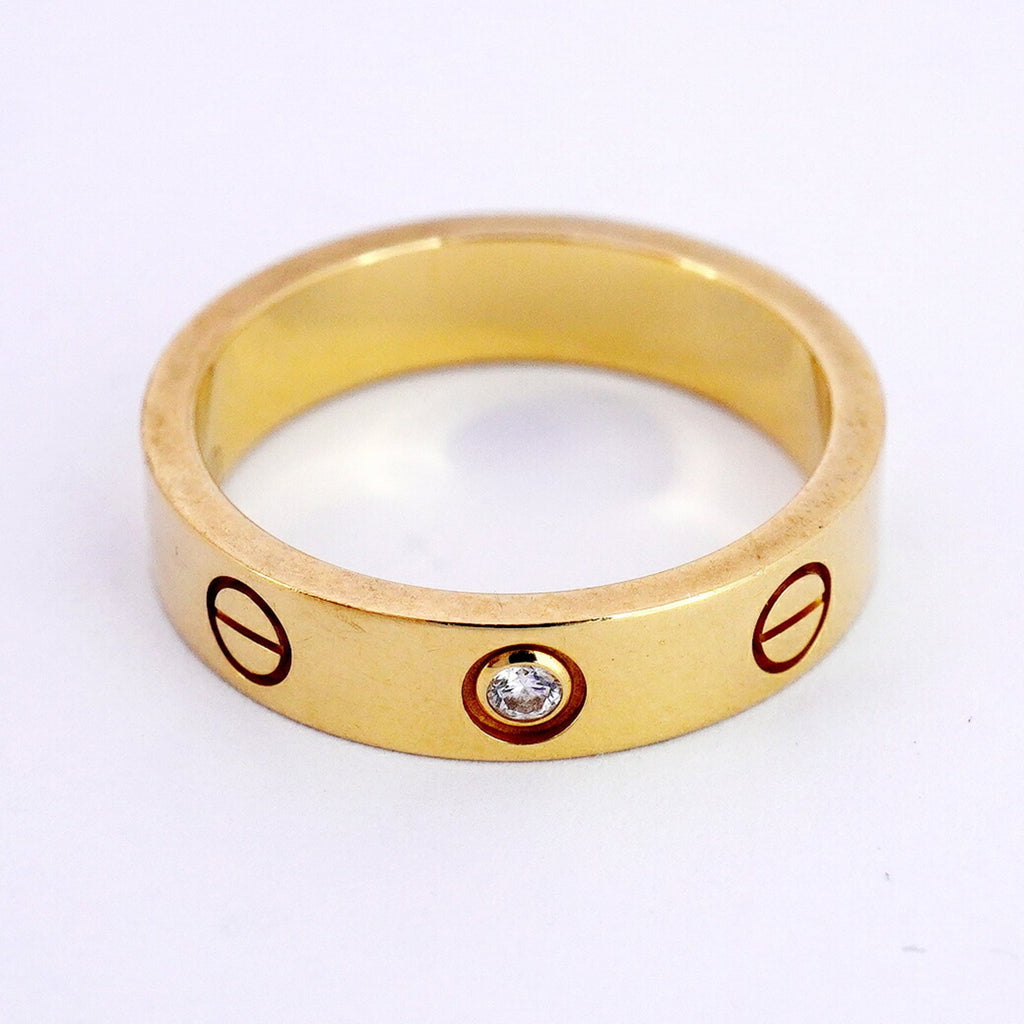 Love Mini Ring 18K Yellow Gold with Diamond