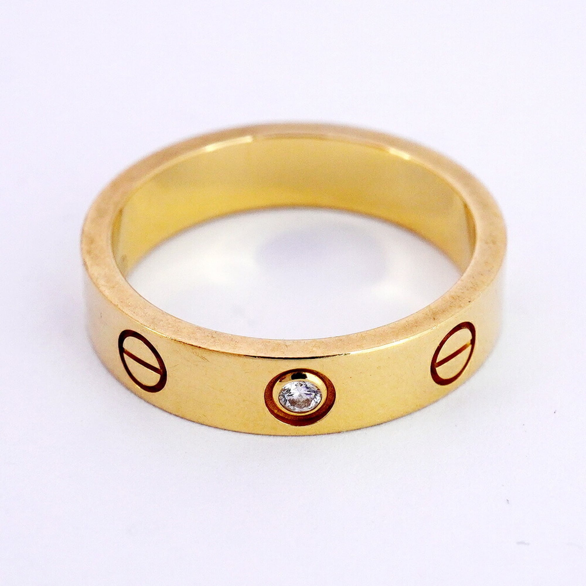 Love Mini Ring 18K Yellow Gold with Diamond