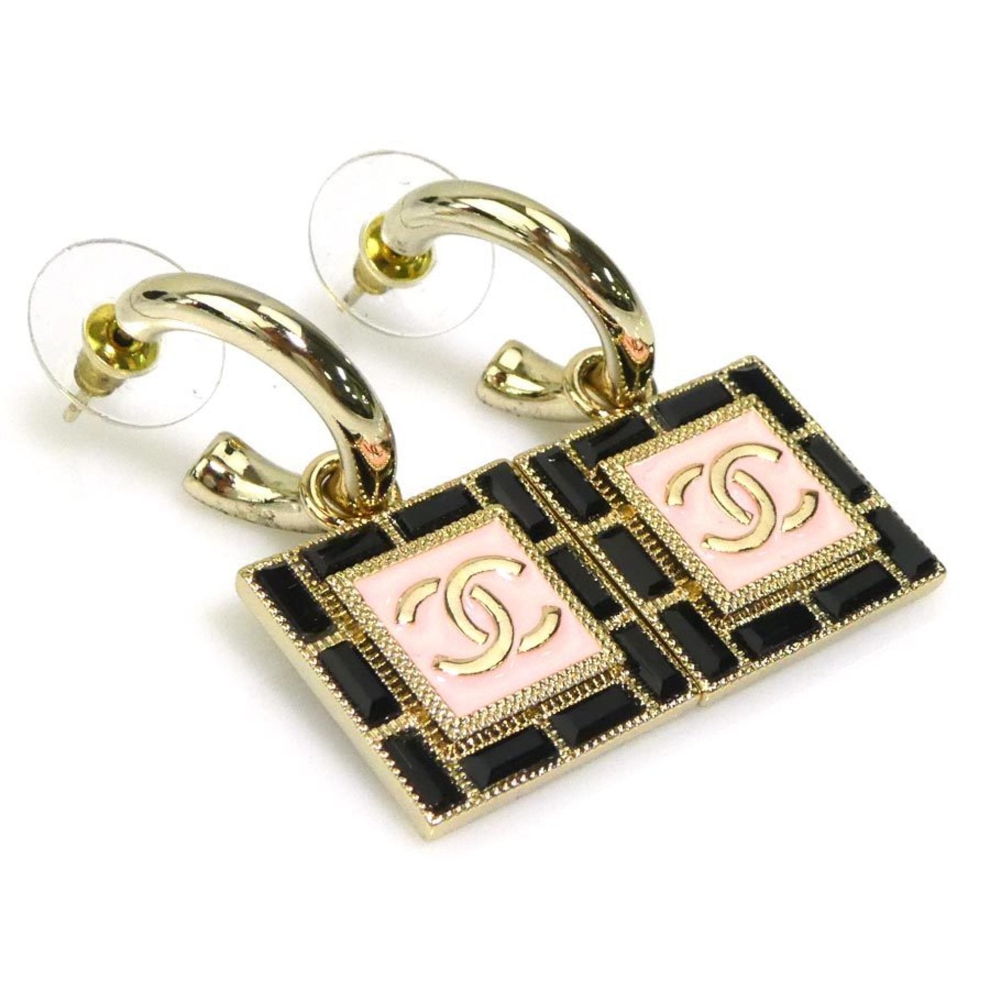 CC Logo Earrings Gold-Tone Metal