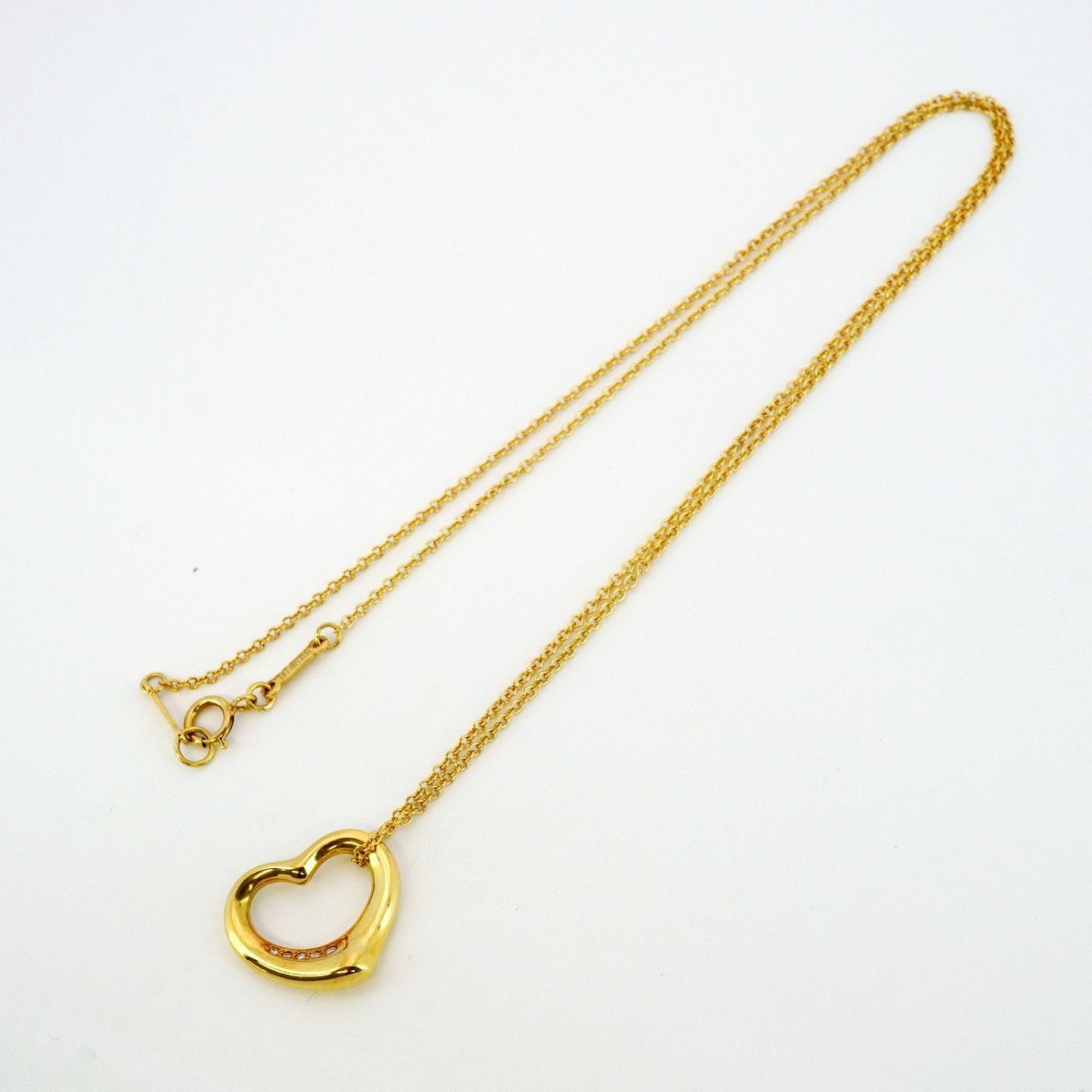 Heart Pendant Necklace 18K Yellow Gold with Diamond