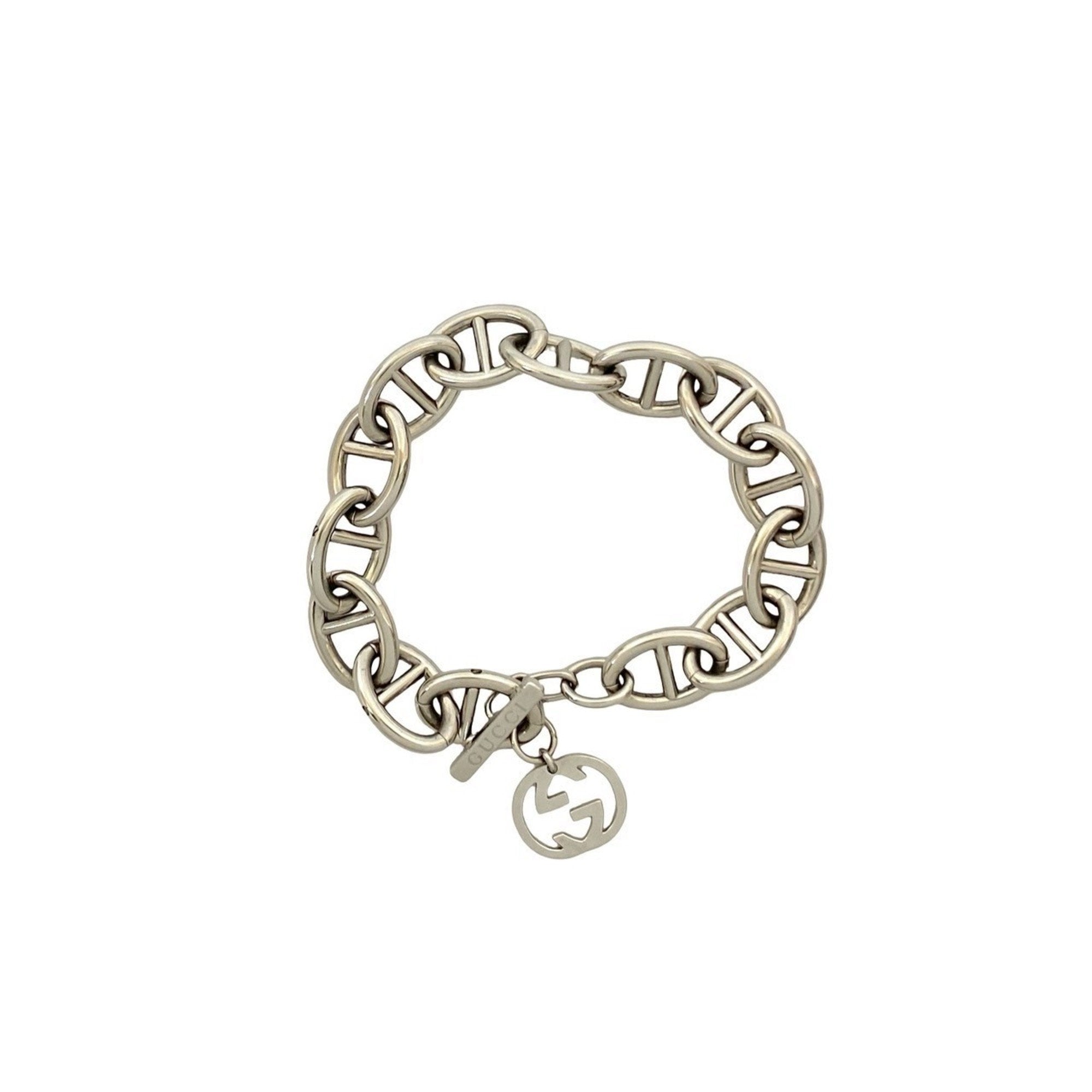 Anchor Chain Bracelet Metal Silver