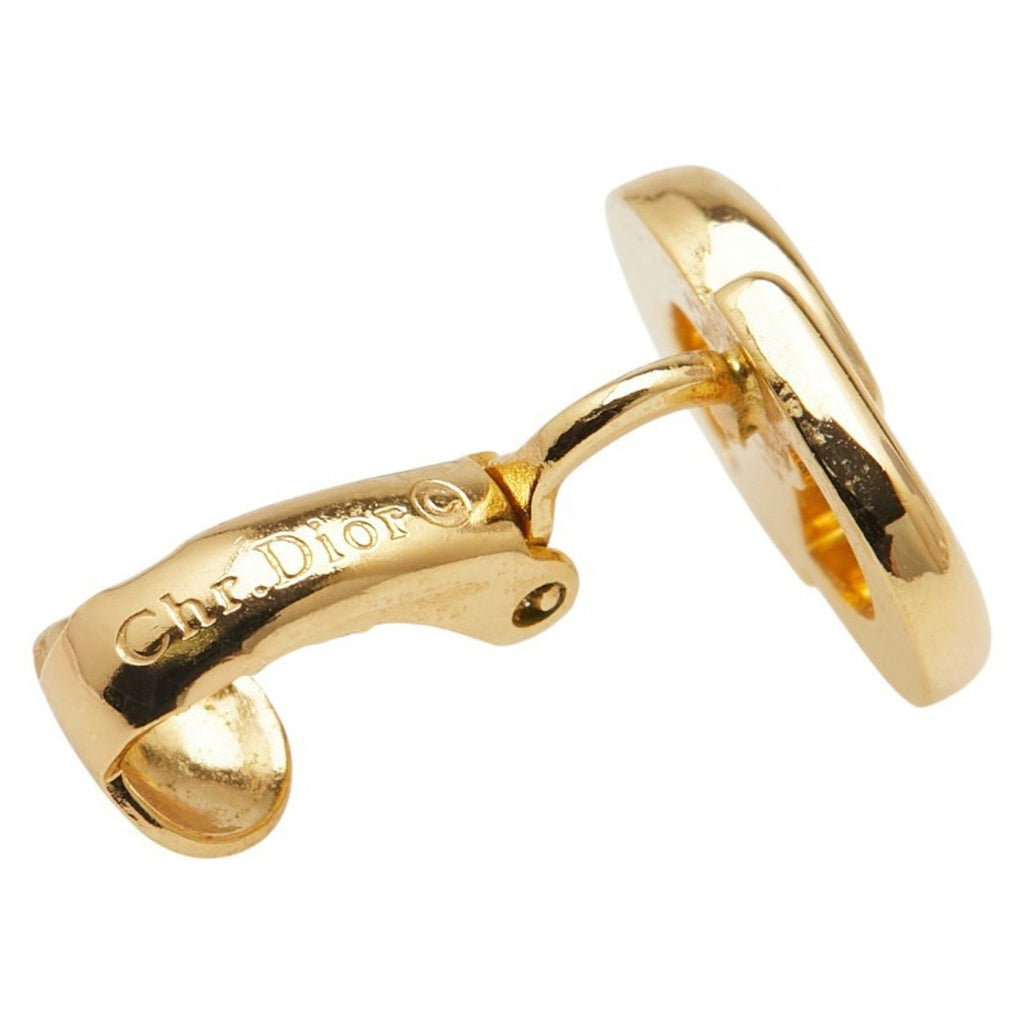 Earrings Logo Gold-Tone Metal