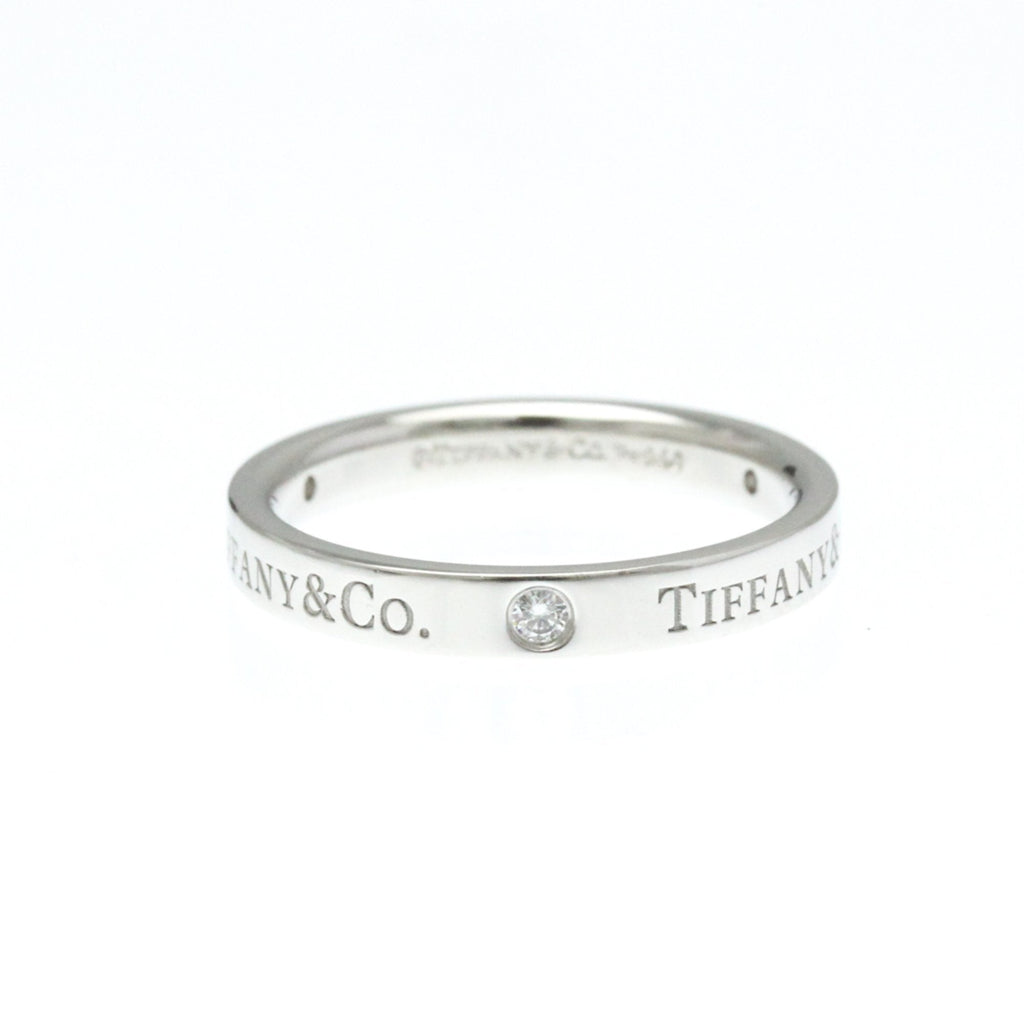 Flat Band Ring Platinum with Diamond