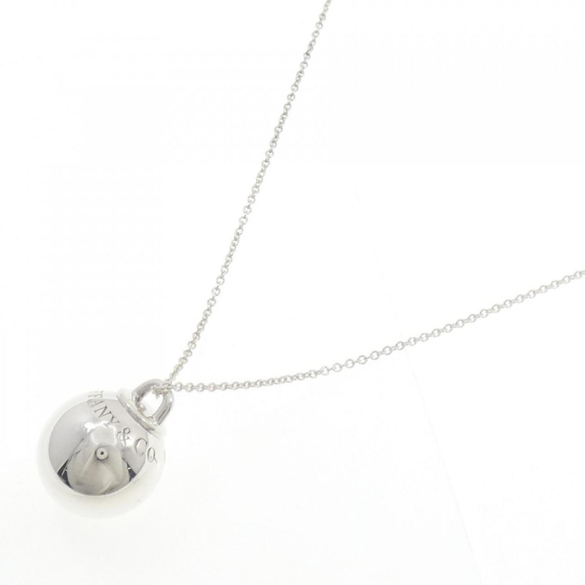 Ball Pendant Necklace Sterling Silver