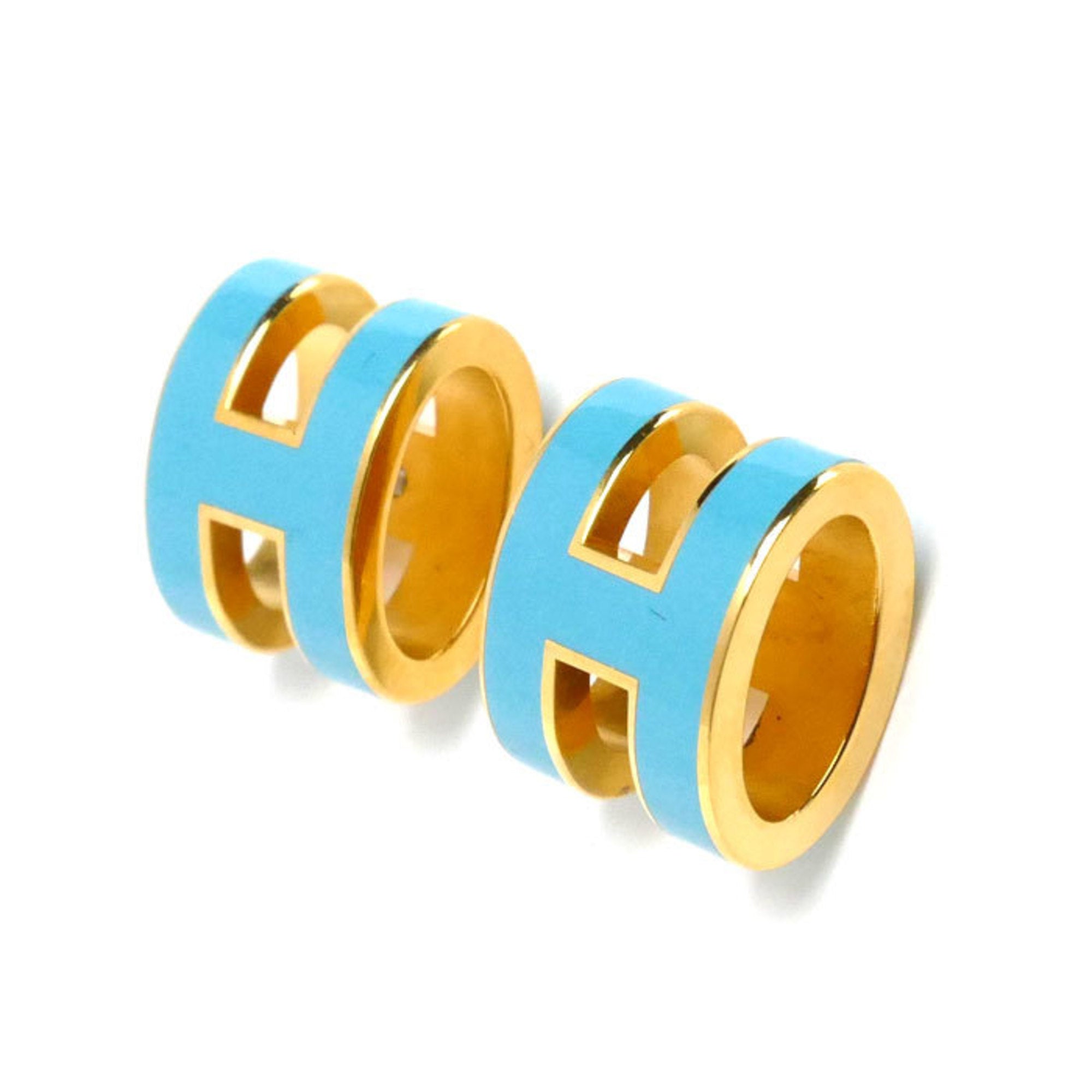 Pop H Earrings Gold-Tone Metal Gold-Tone Metal