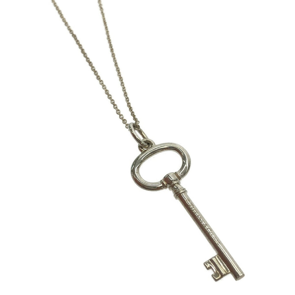 Oval Key Pendant Necklace Sterling Silver