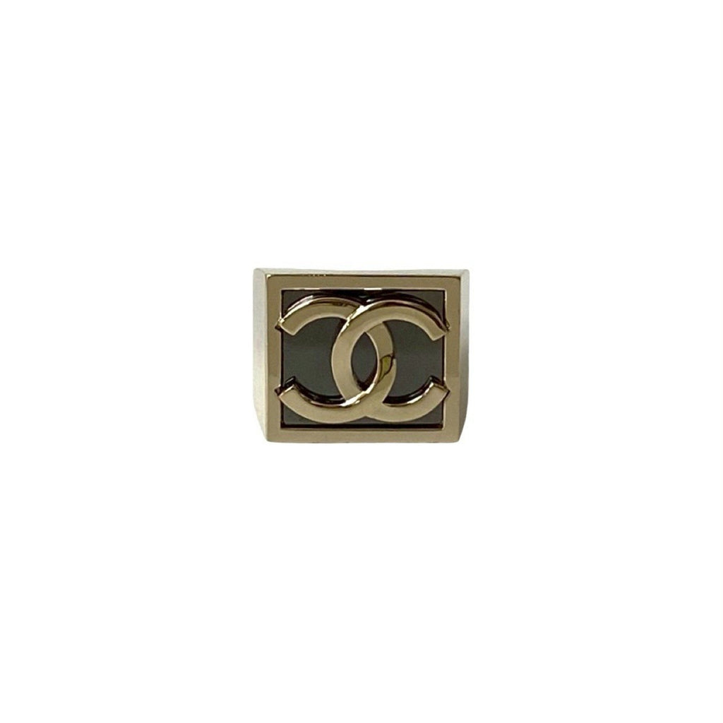CC Logo Ring Silver-Tone Metal