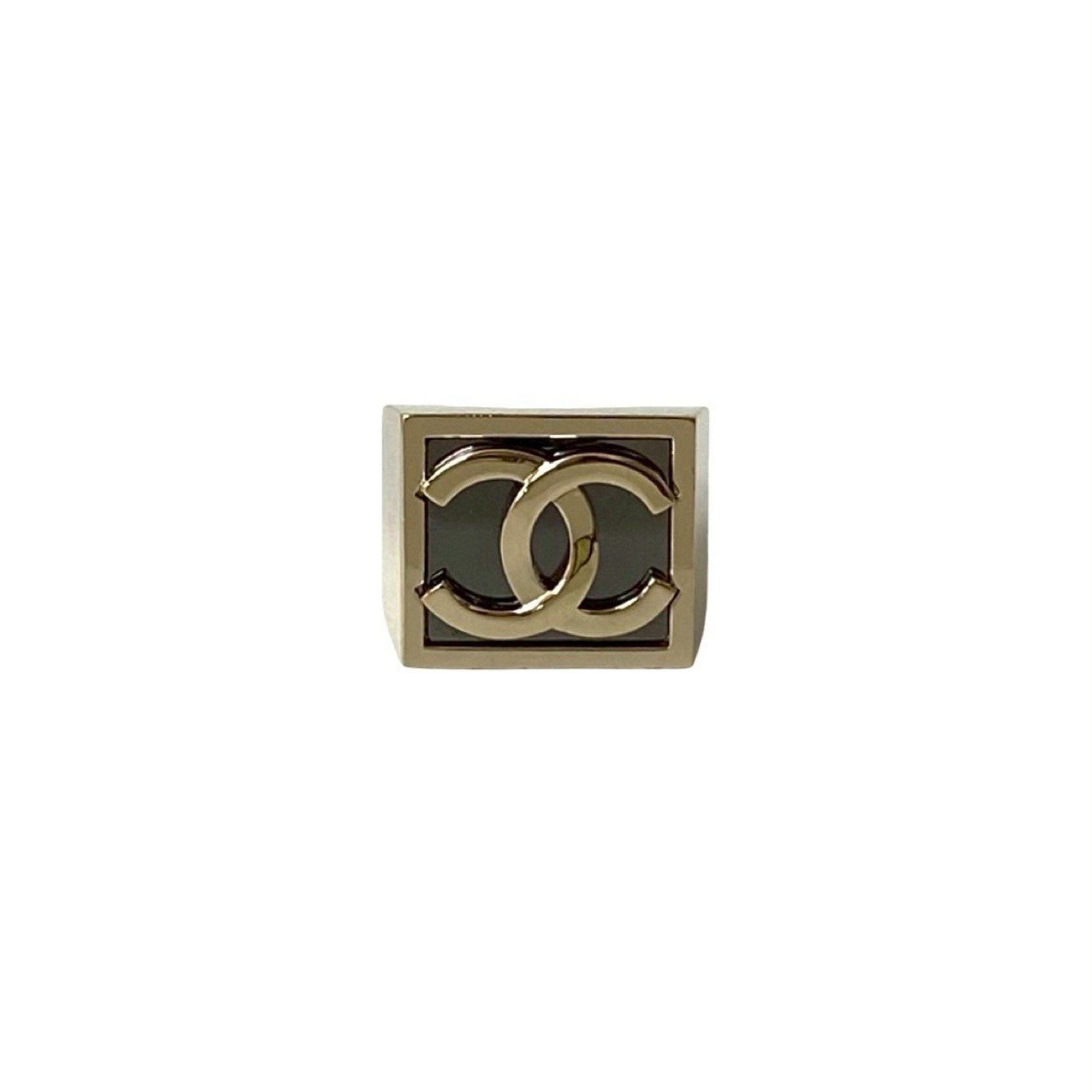 CC Logo Ring Silver-Tone Metal
