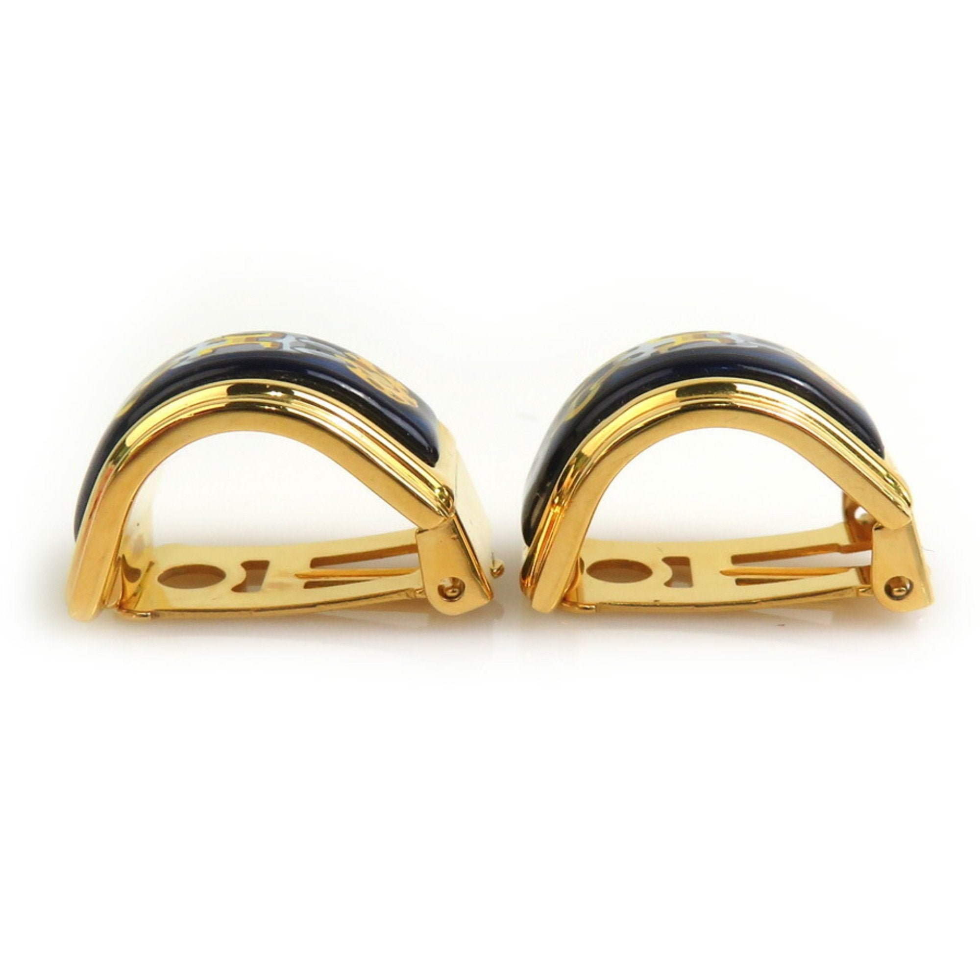 Clip-On Earrings Enamel and Metal