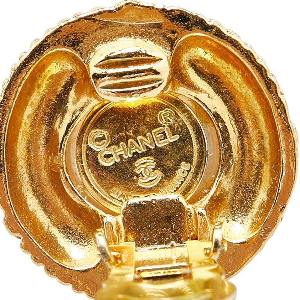 CC Logo Clip-On Earrings Metal Gold-Tone Metal