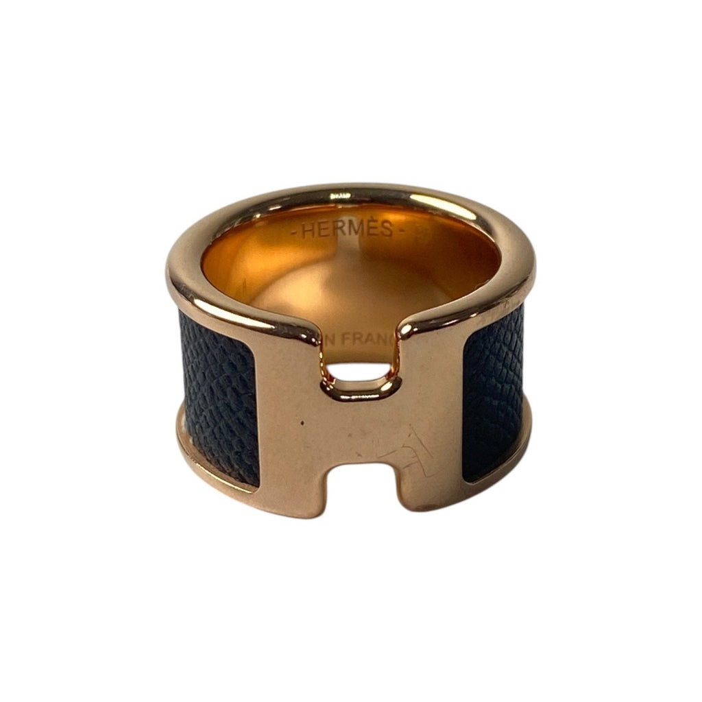 Olympe Ring Leather and 18K Rose Gold