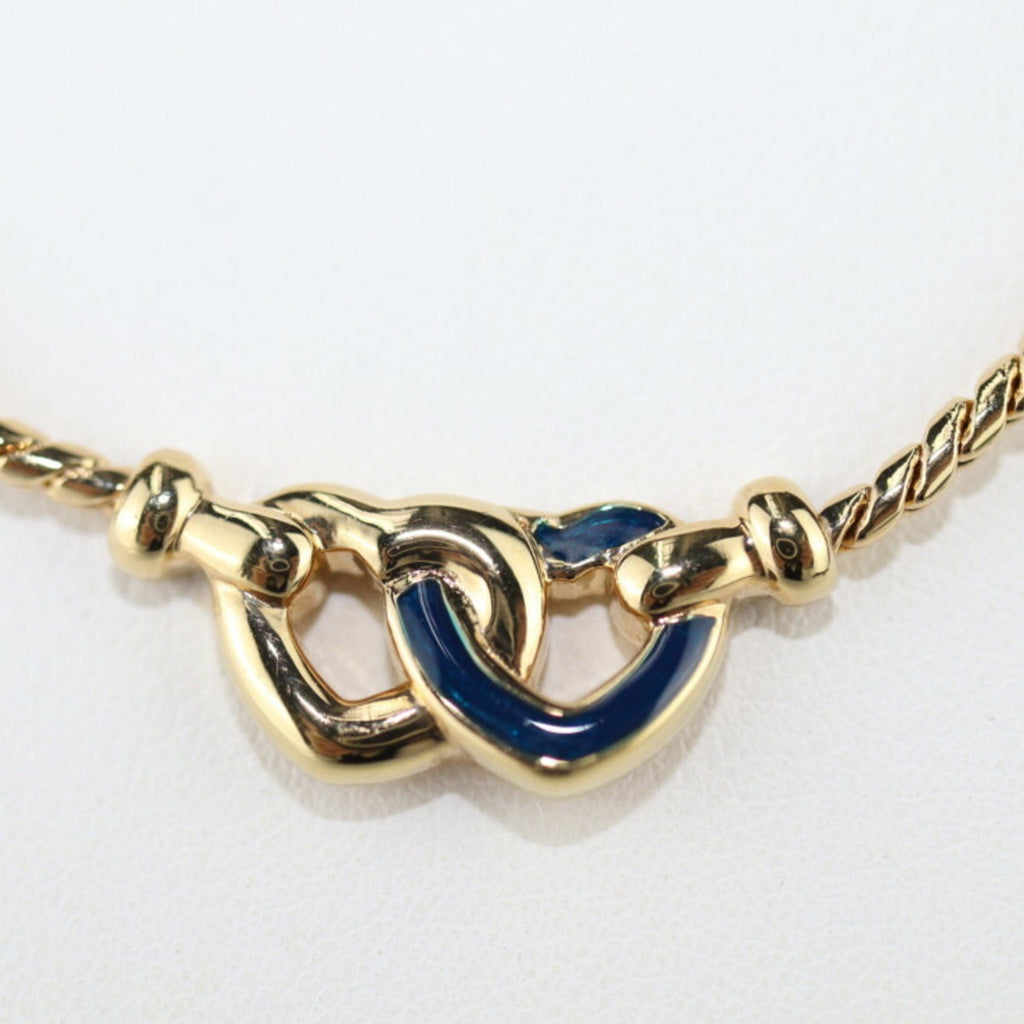 Pendant Necklace Metal Gold Navy