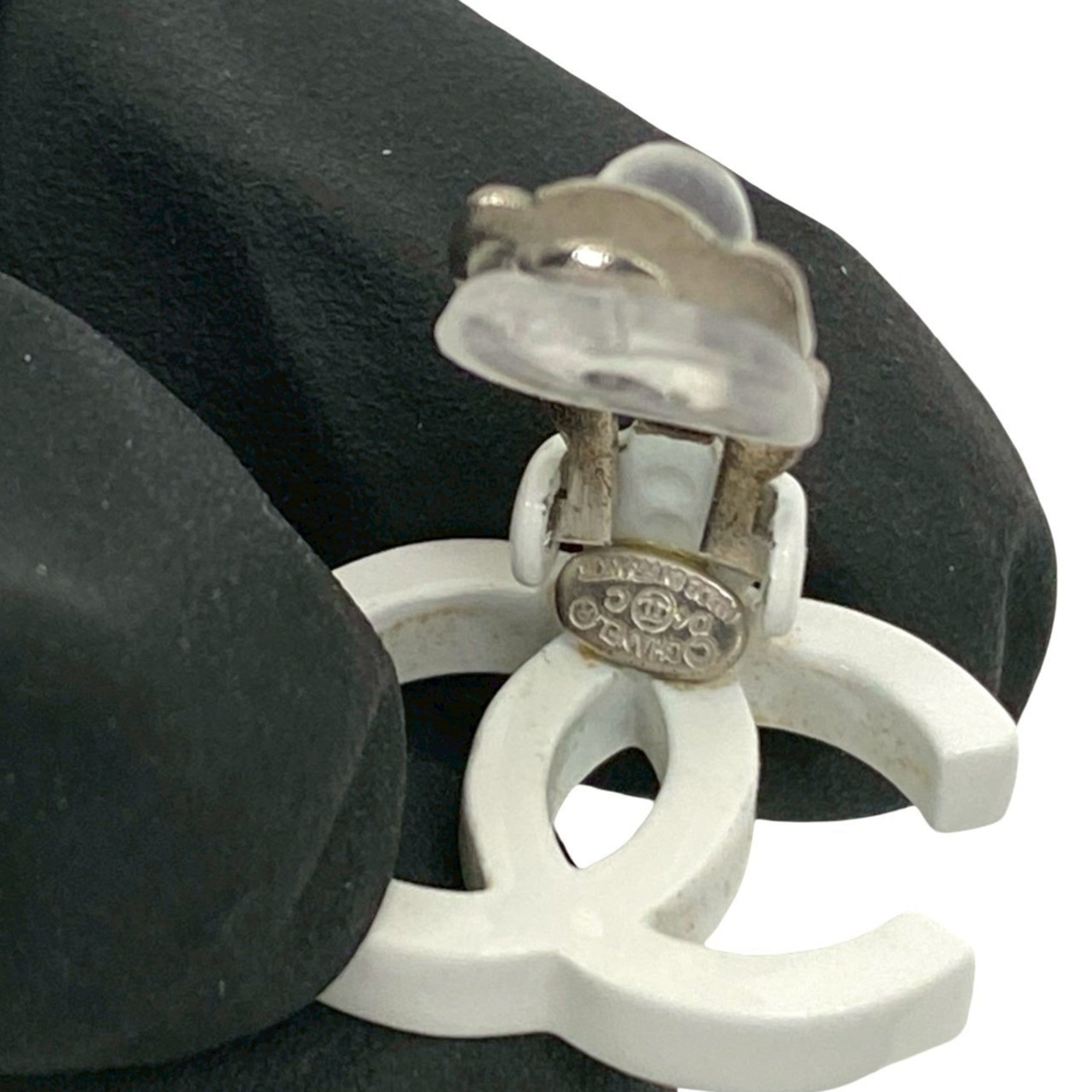 CC Logo Clip-On Earrings Sterling Silver