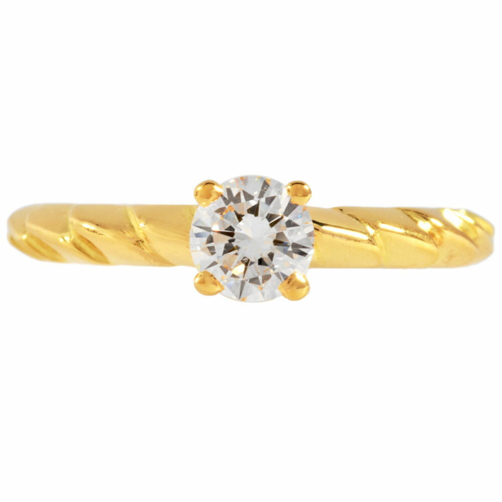 Torsade Ring 18K Yellow Gold with Diamond