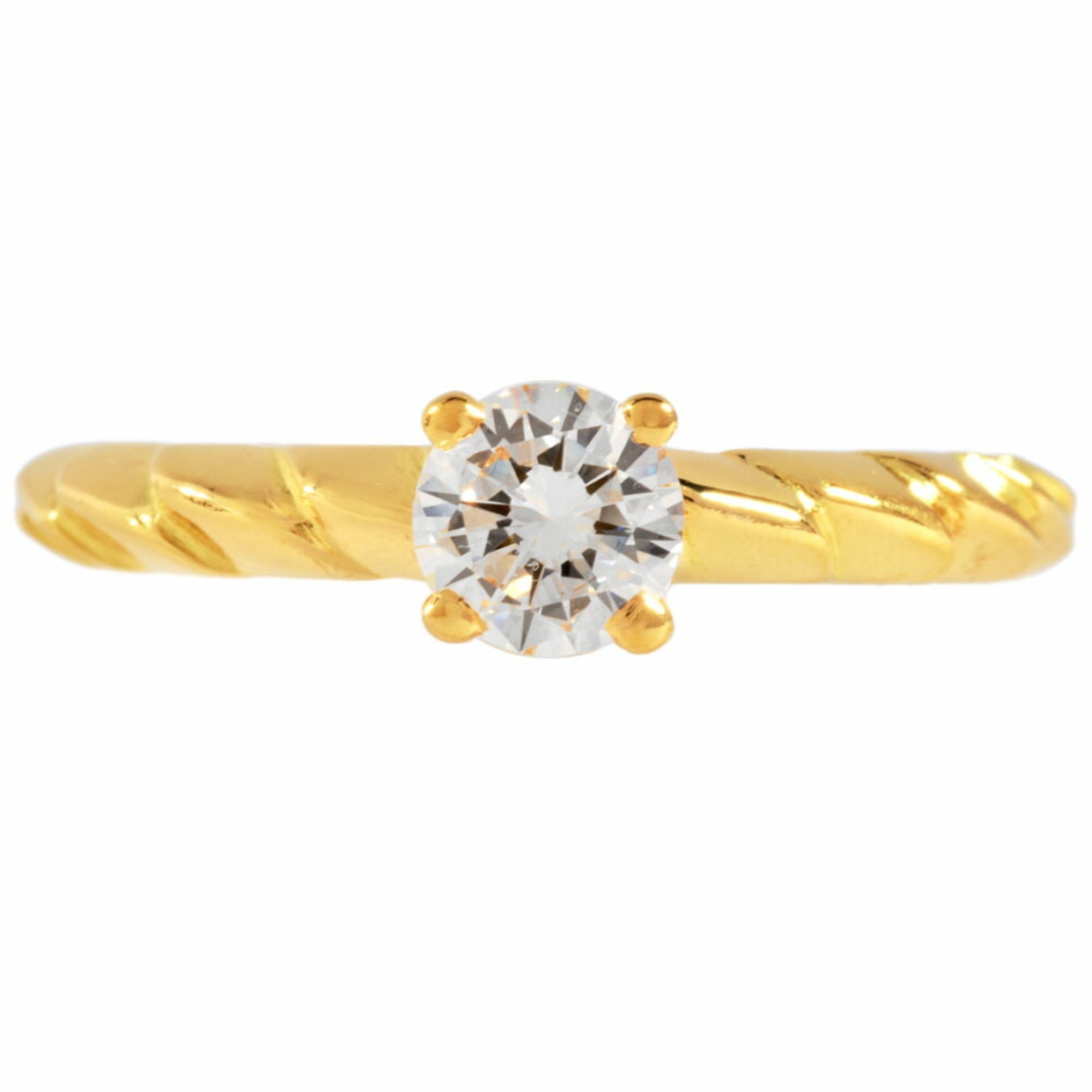 Torsade Ring 18K Yellow Gold with Diamond