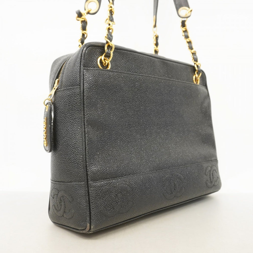 Vintage Stitched CC Shoulder Bag Caviar Medium