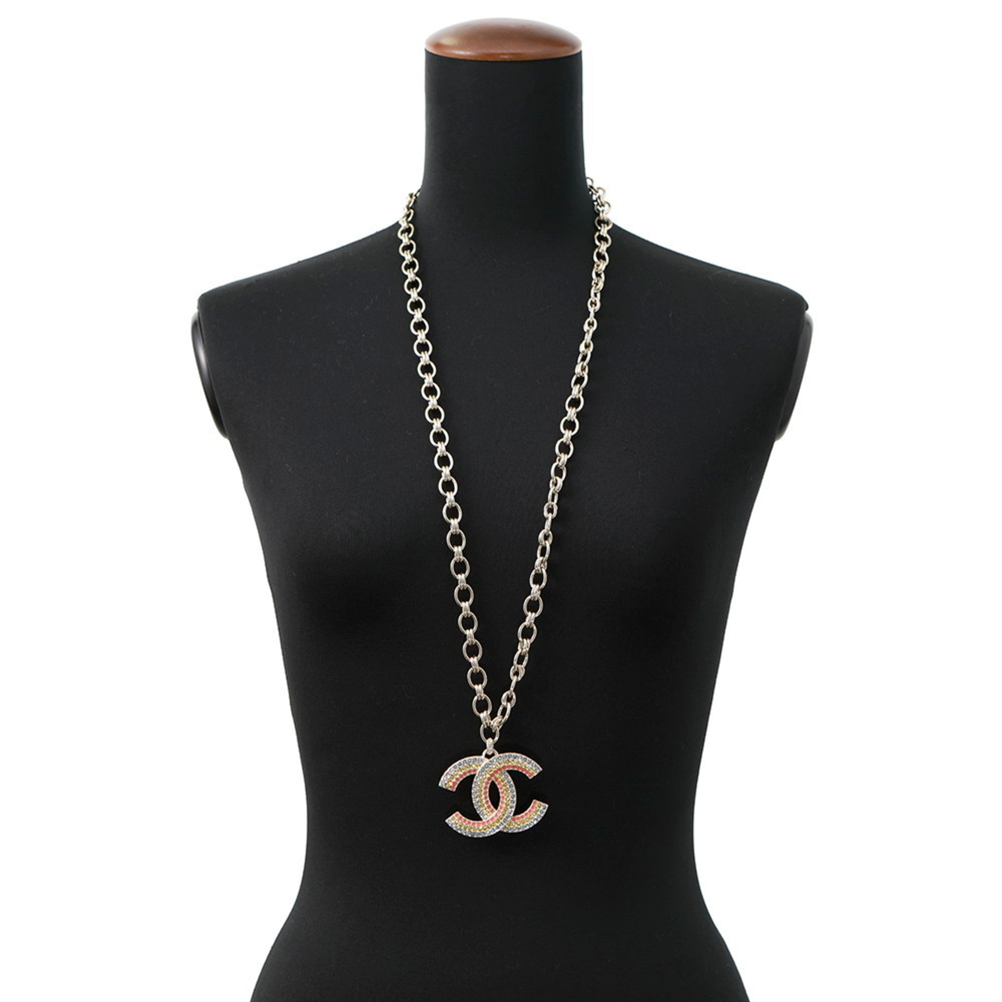 CC Logo Pendant Necklace Metal