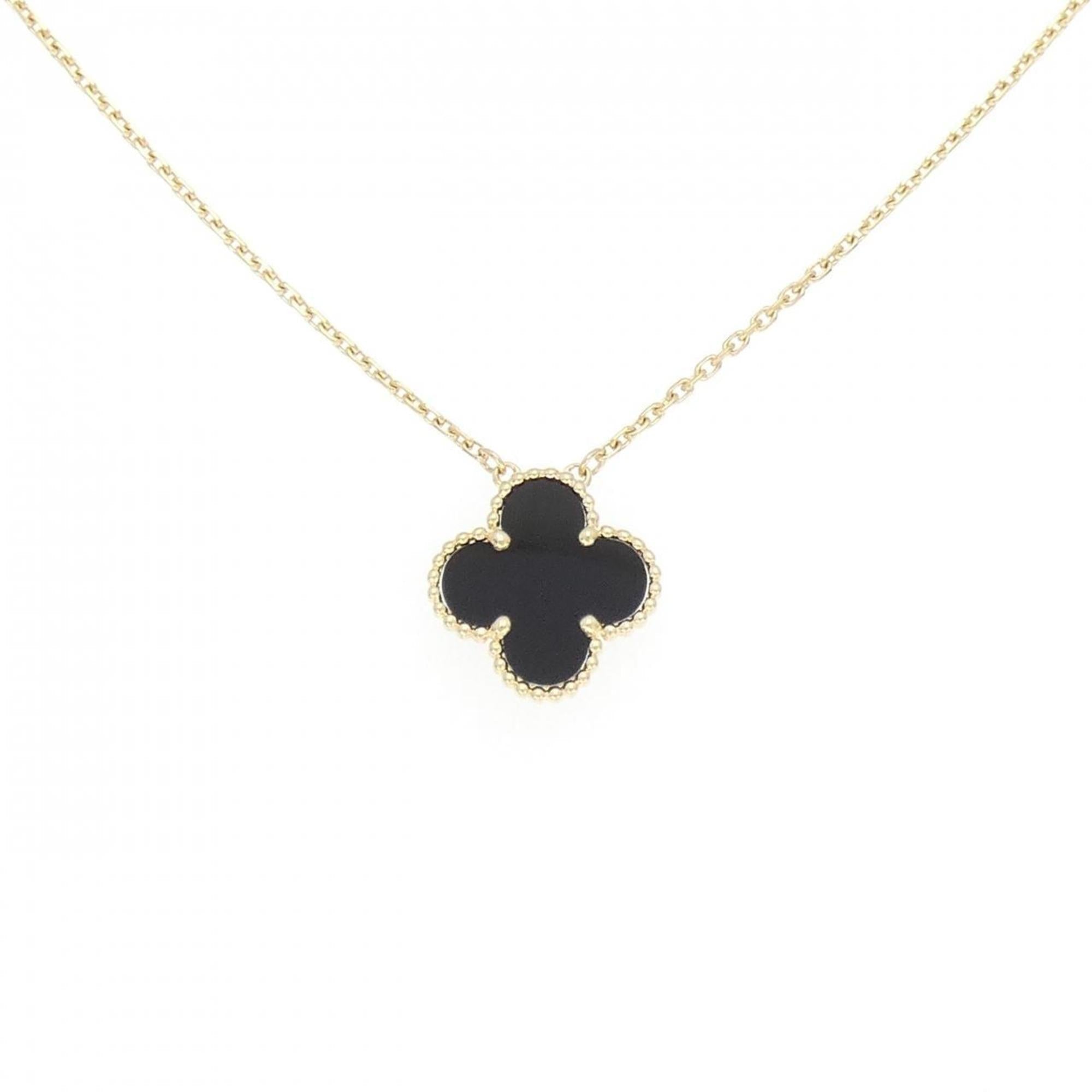 Vintage Alhambra Pendant Necklace 18K Yellow Gold