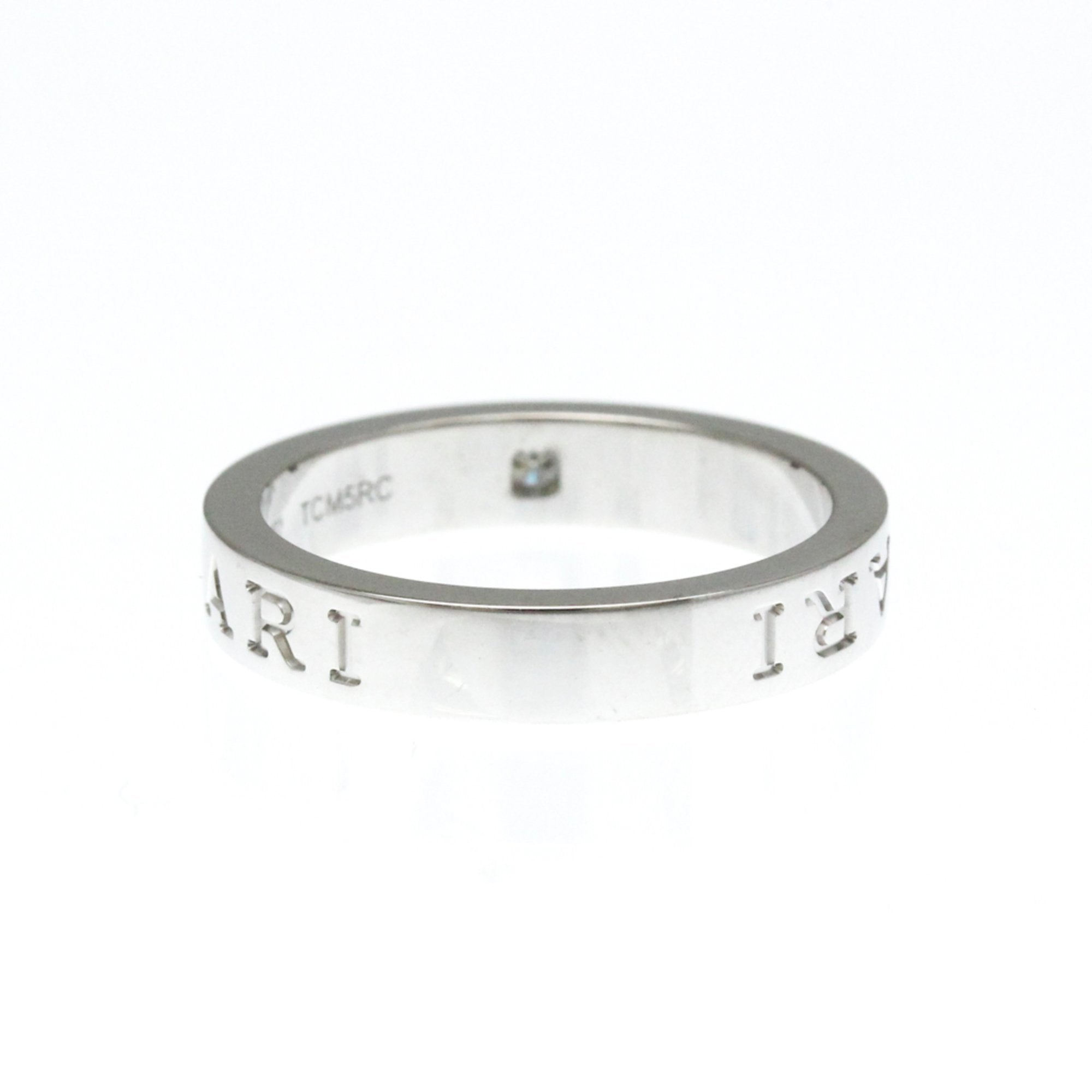 Band Ring 18K White Gold with Diamond
