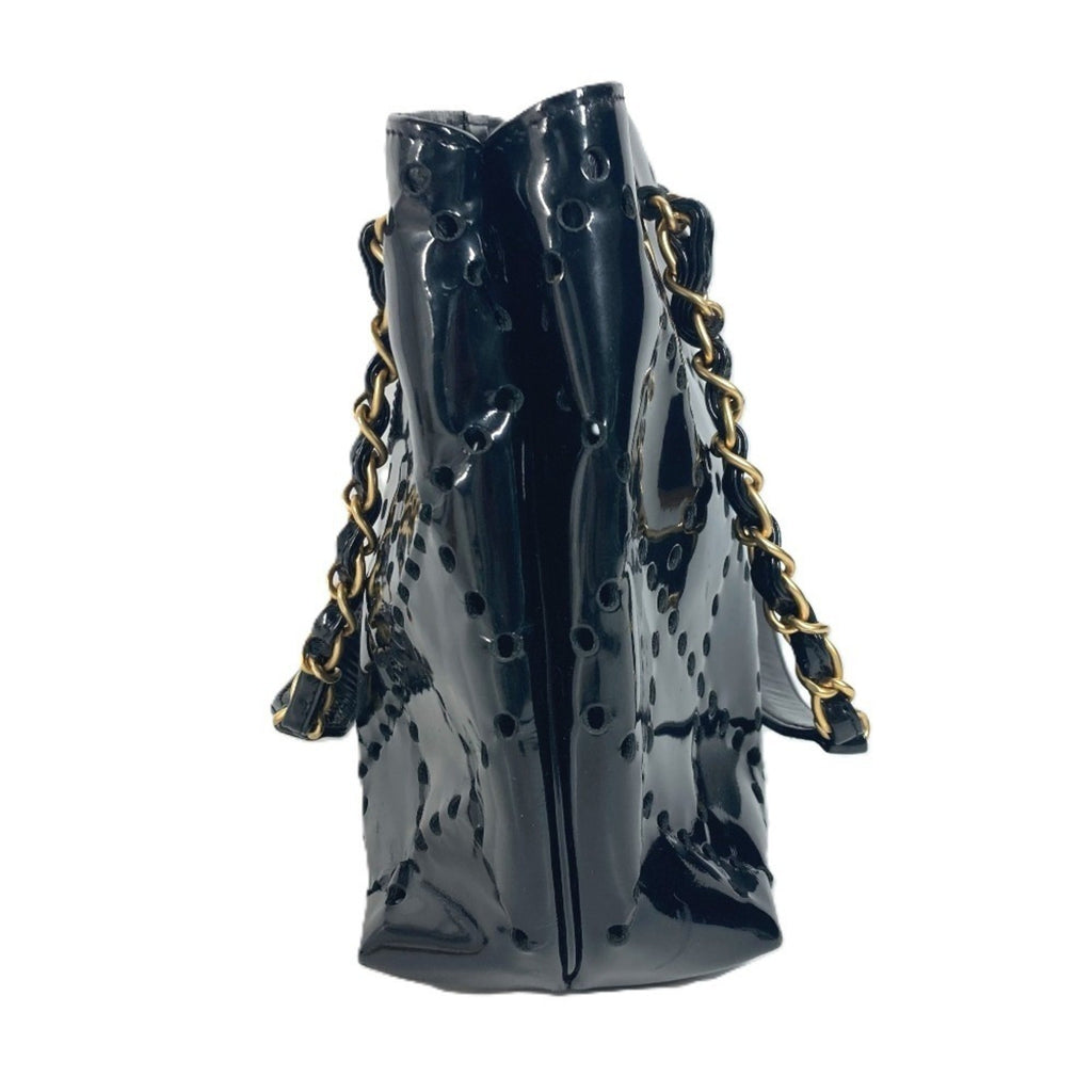 CC Chain Tote Perforated Patent Medium