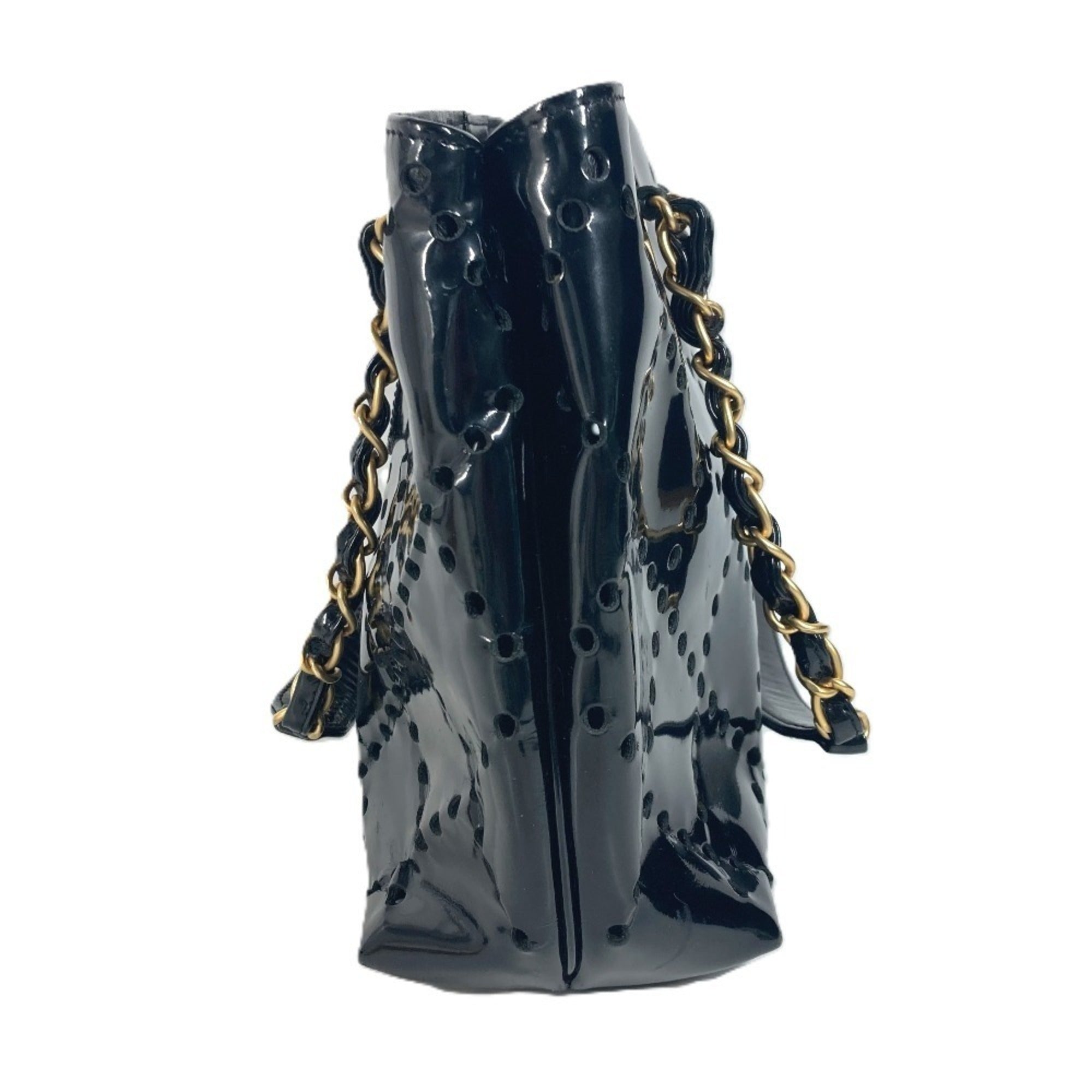 CC Chain Tote Perforated Patent Medium