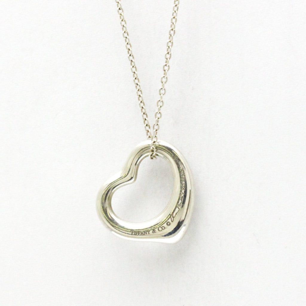 Open Heart Pendant Necklace Sterling Silver 15.8mm