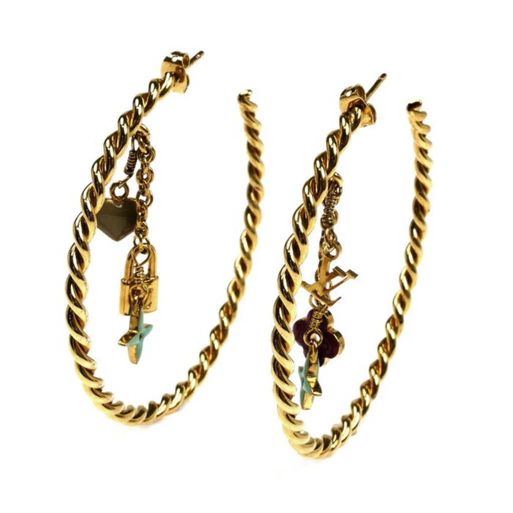 Earrings Gold-Tone Metal