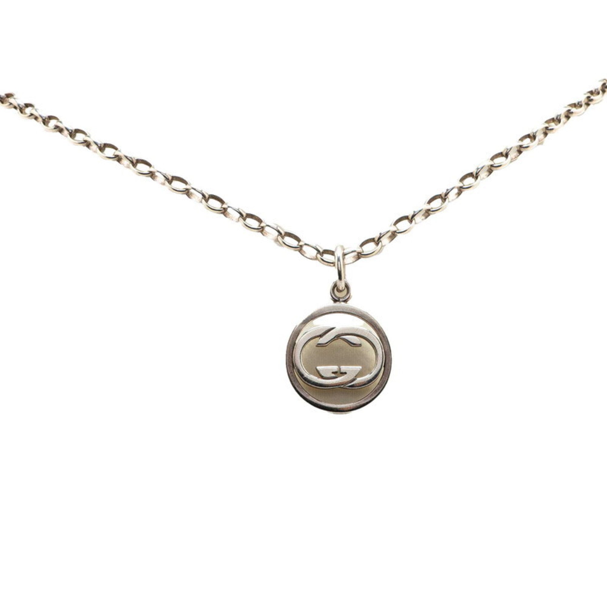 Interlocking G Pendant Necklace Sterling Silver