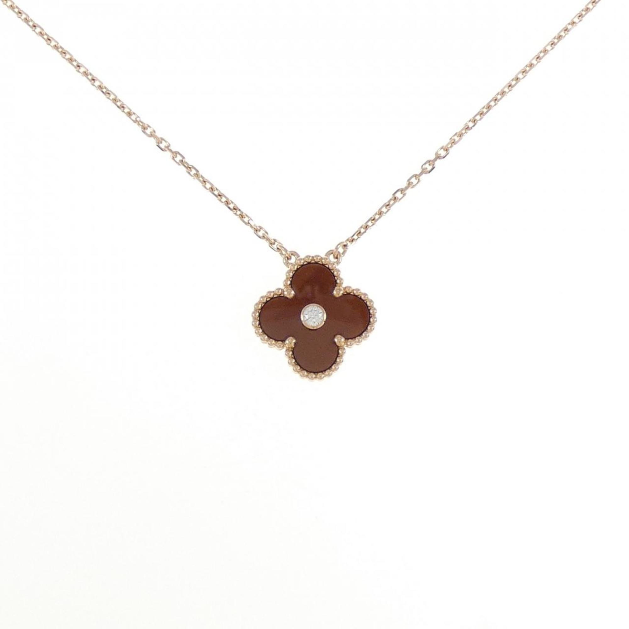 Vintage Alhambra Pendant Necklace 18K Rose Gold
