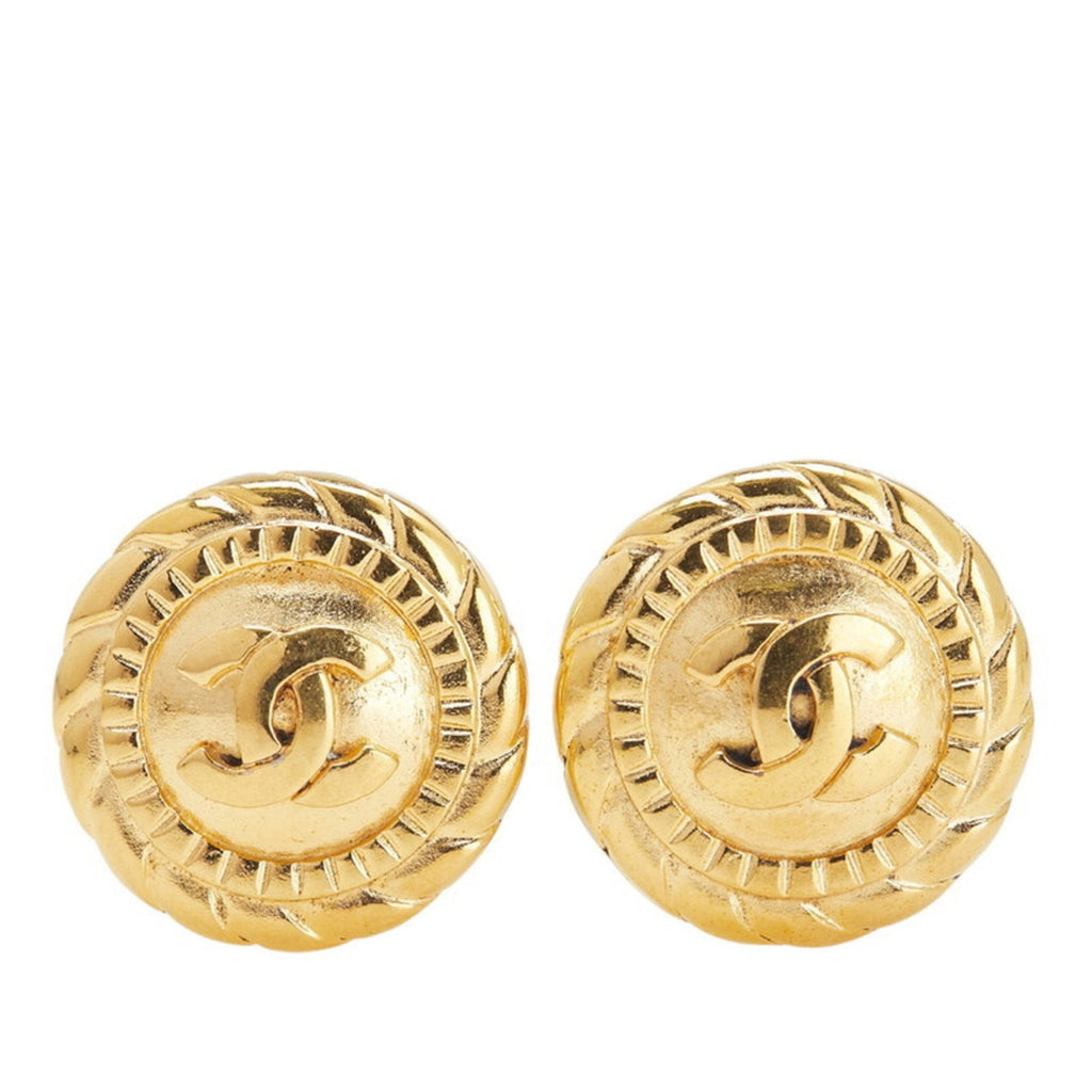CC Logo Round Earrings Metal
