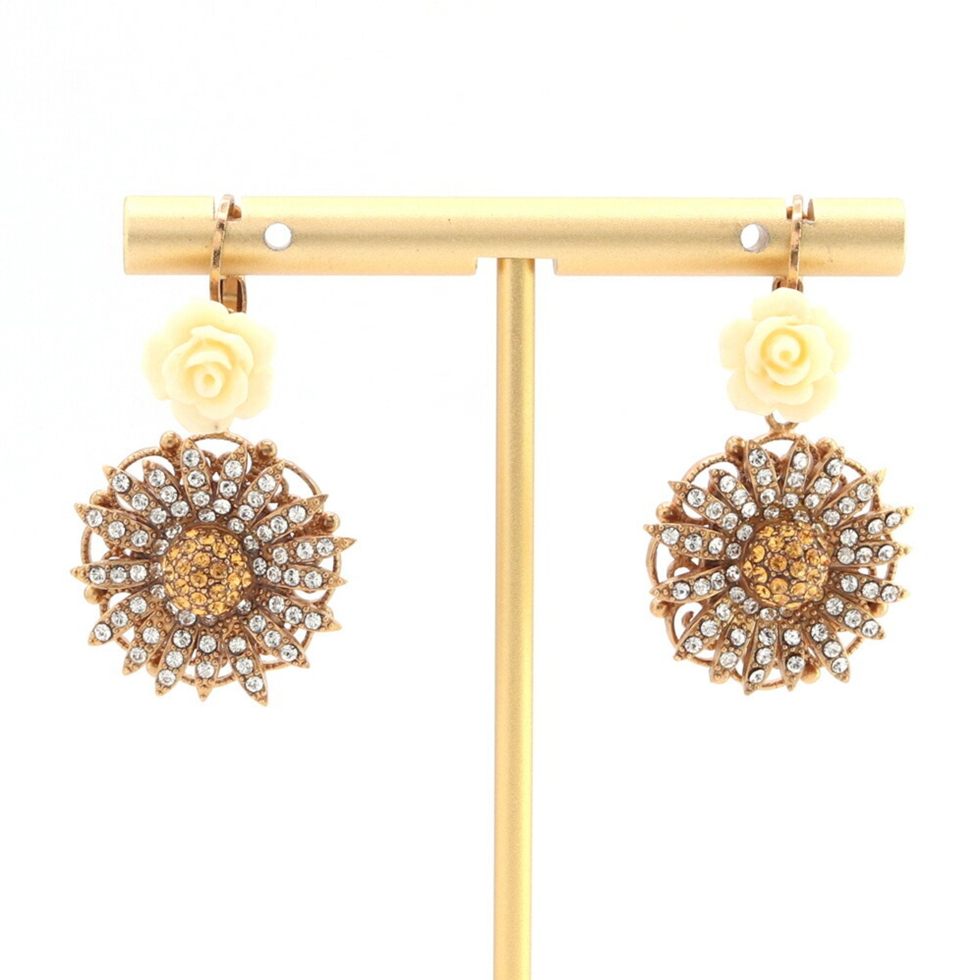 Rhinestone Earrings Metal