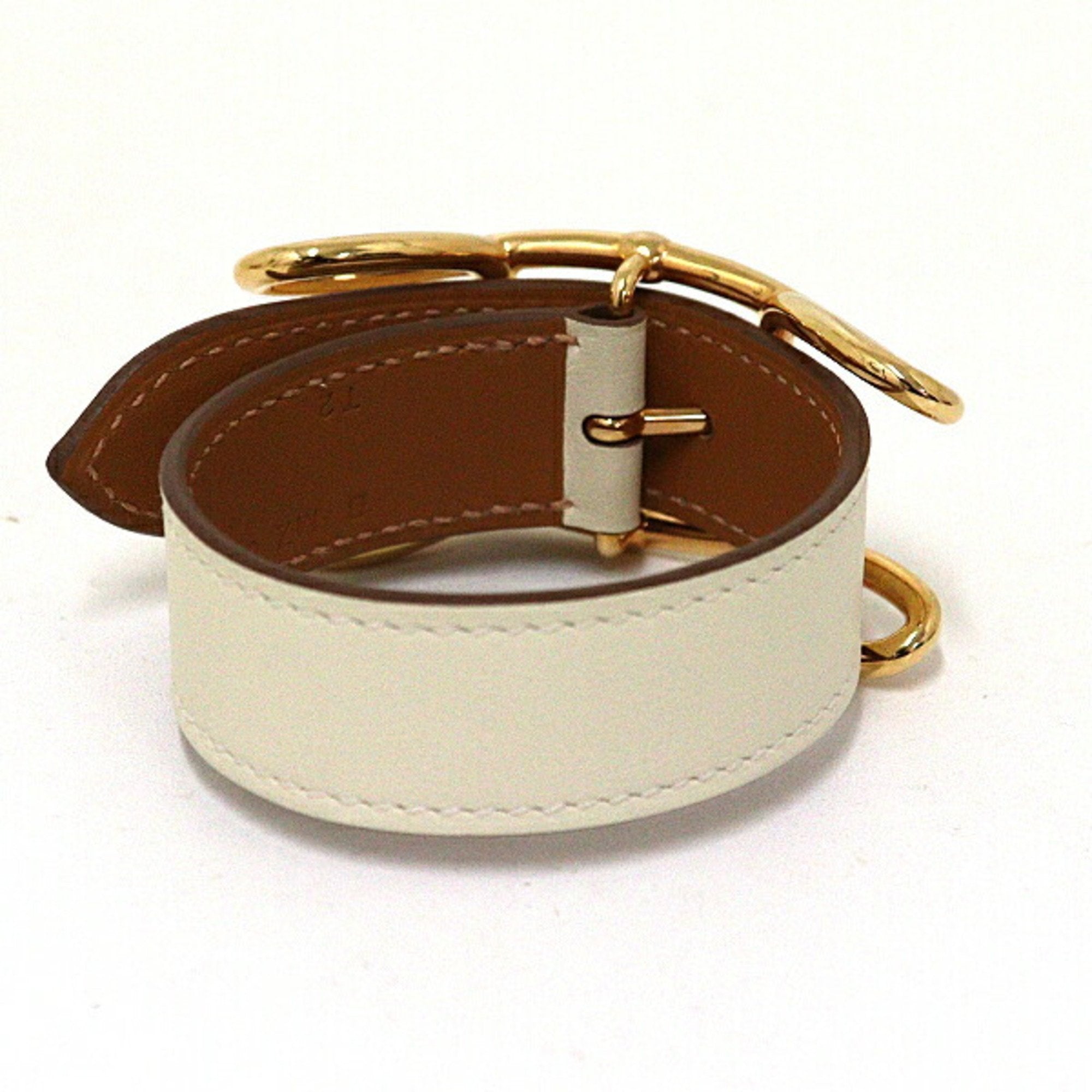 Bracelet Swift Leather Gold and Ivory