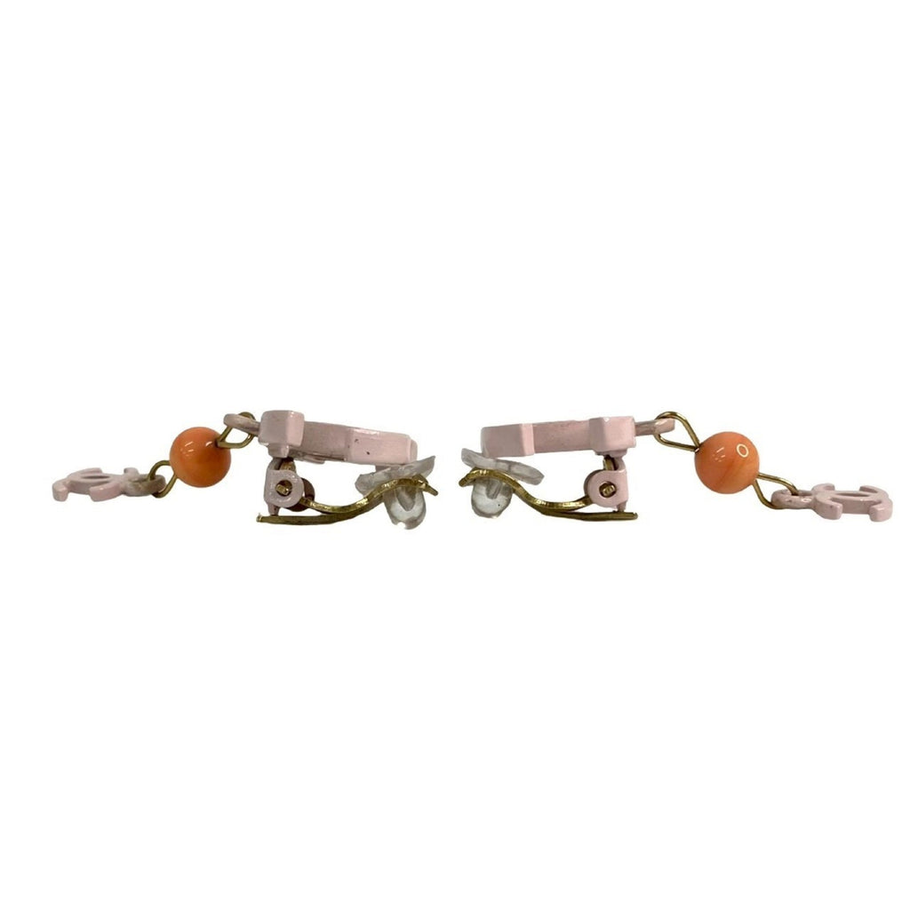CC Logo Clip-On Earrings Metal Gold-Tone Metal