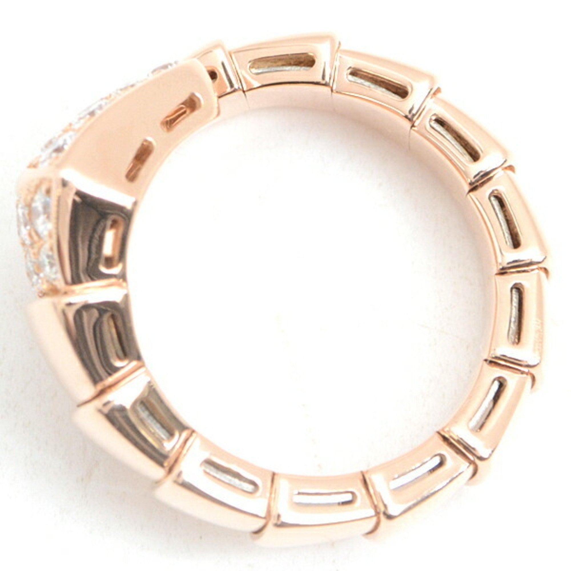 Serpenti Viper Ring 18K Rose Gold with Diamonds