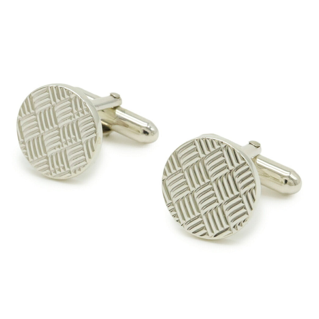 Circle Motif Cufflinks Sterling Silver Bracelet