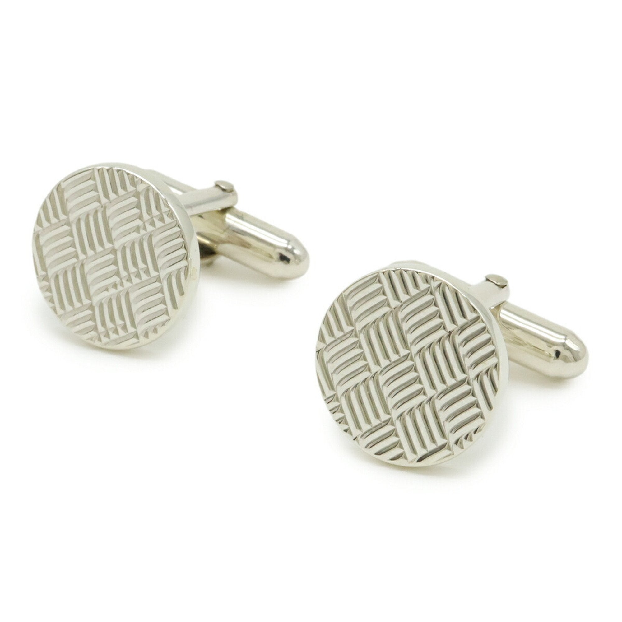 Circle Motif Cufflinks Sterling Silver Bracelet
