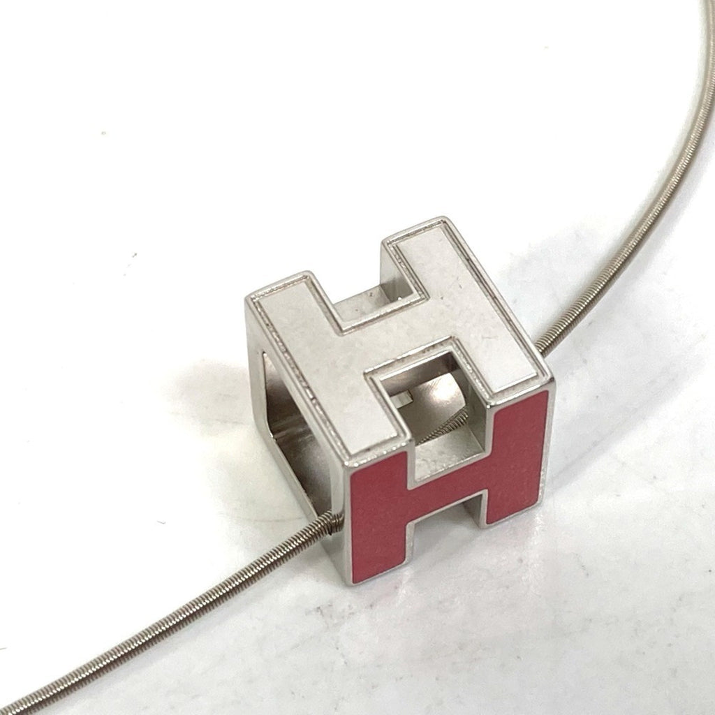 Cage D'H Pendant Necklace Metal Pink and Silver