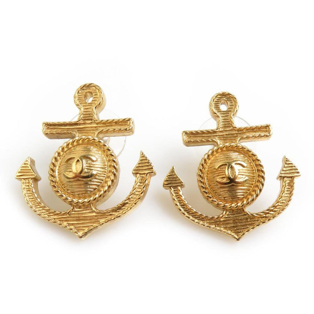 CC Logo Earrings Gold-Tone Metal Gold-Tone Metal