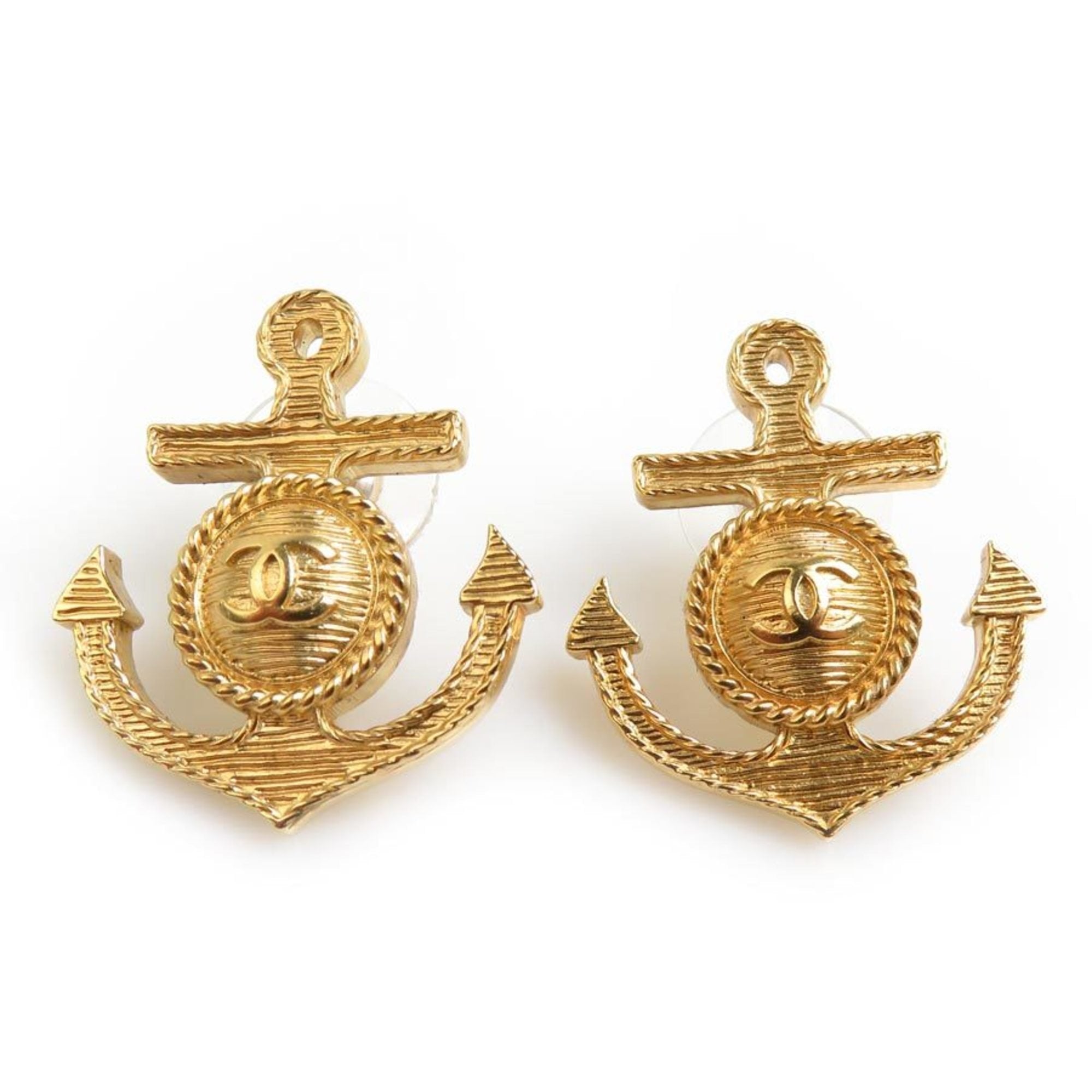 CC Logo Earrings Gold-Tone Metal Gold-Tone Metal