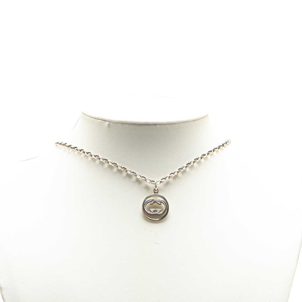 Interlocking G Pendant Necklace Sterling Silver