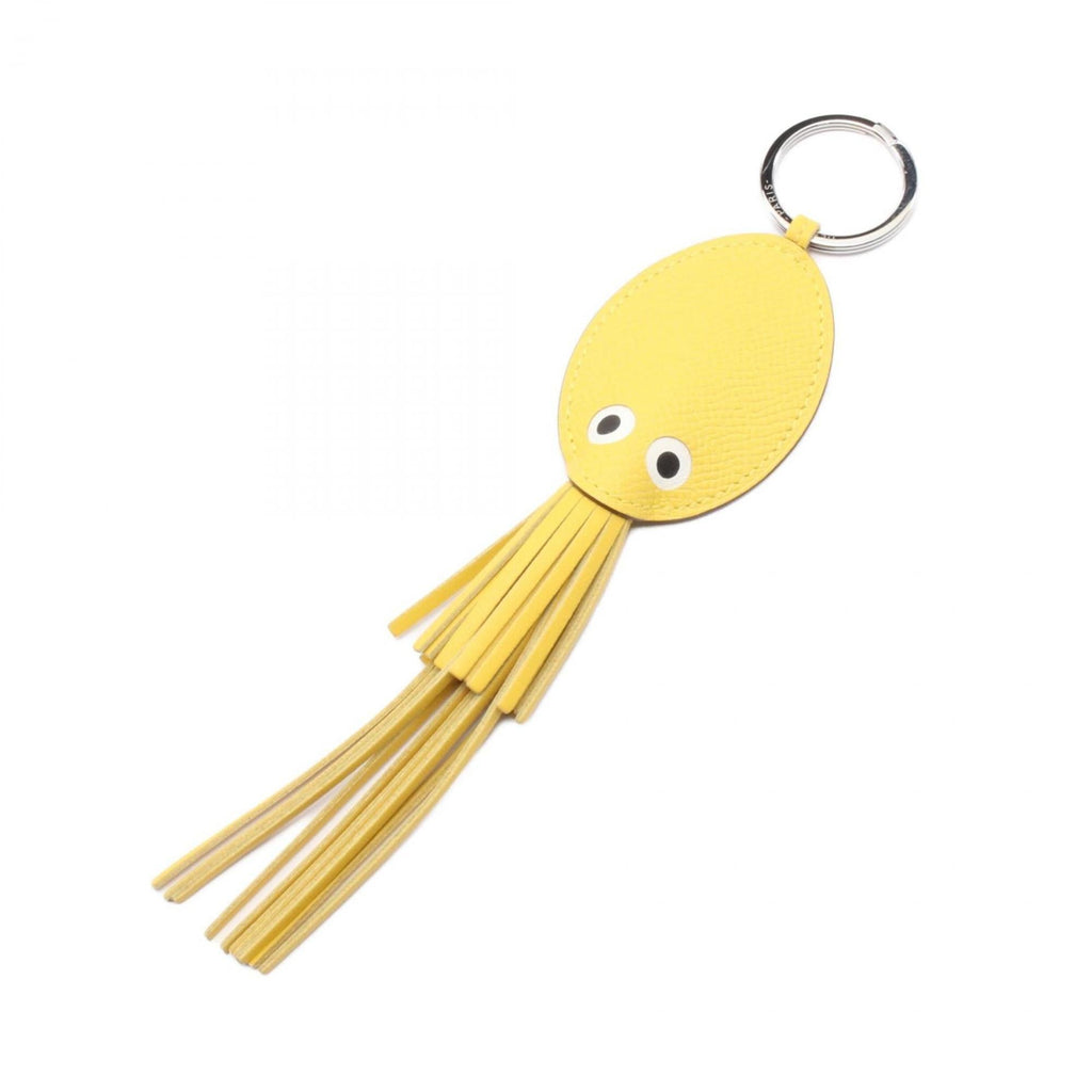 Charm Agneau Milo and Epsom Leather Yellow Handbag Charm